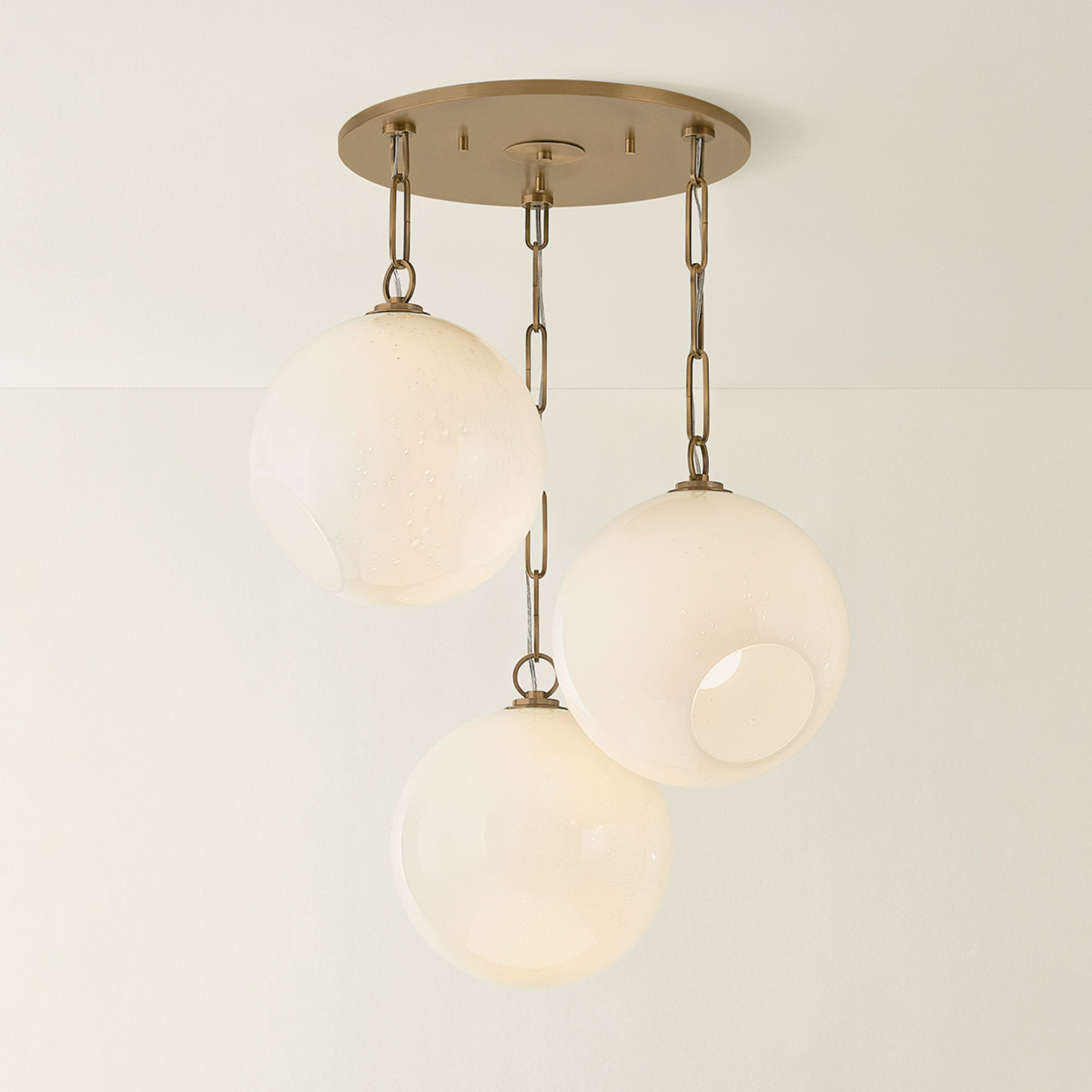 Bramble 3-Light Chandelier in Patina Brass 26W x 14.25H