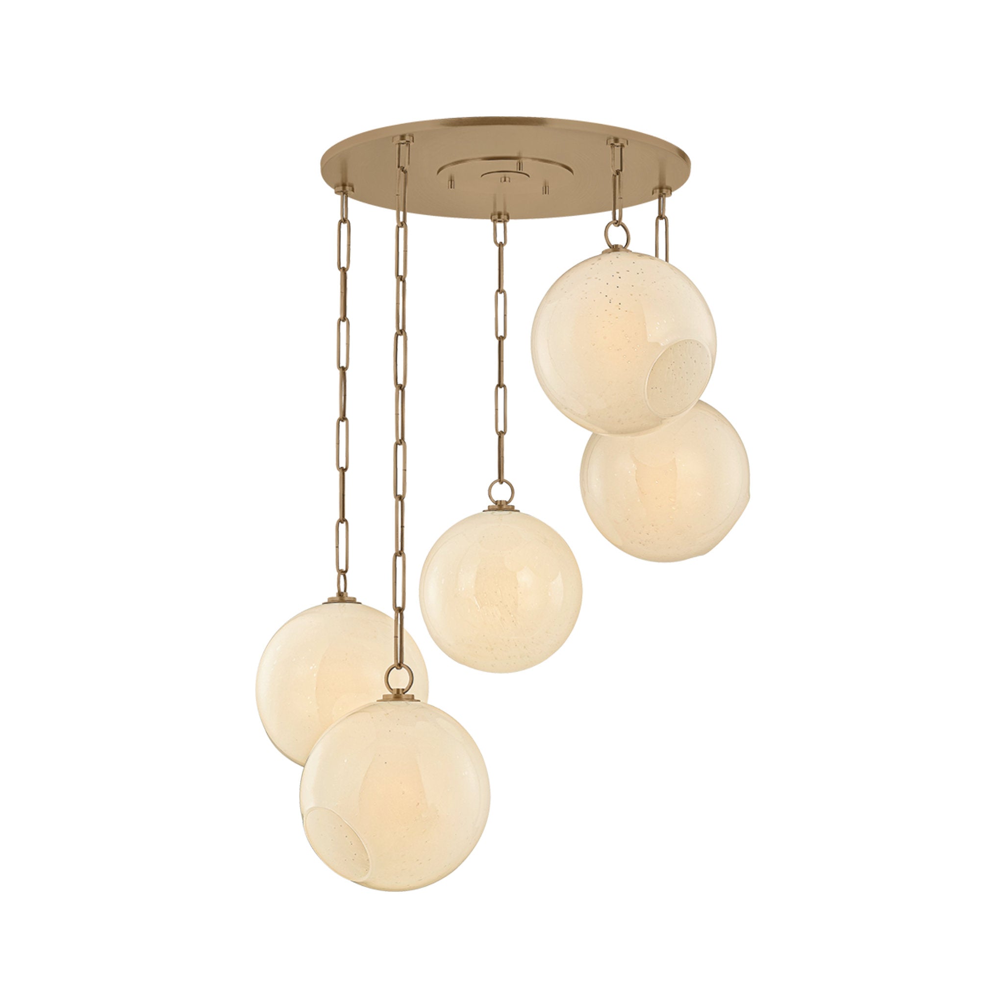 Bramble 5-Light Chandelier in Patina Brass 35.5W x 14.25H