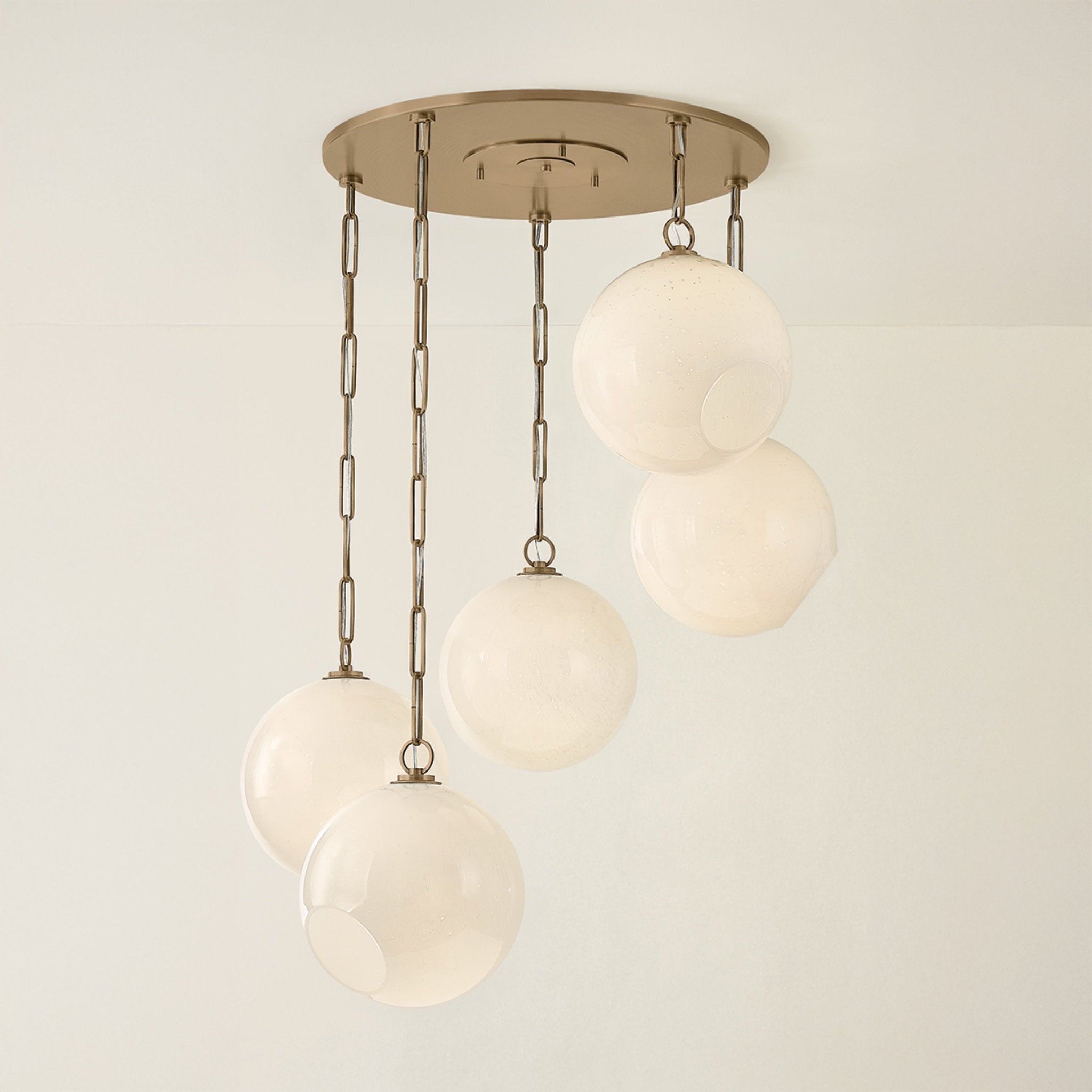 Bramble 5-Light Chandelier in Patina Brass 35.5W x 14.25H
