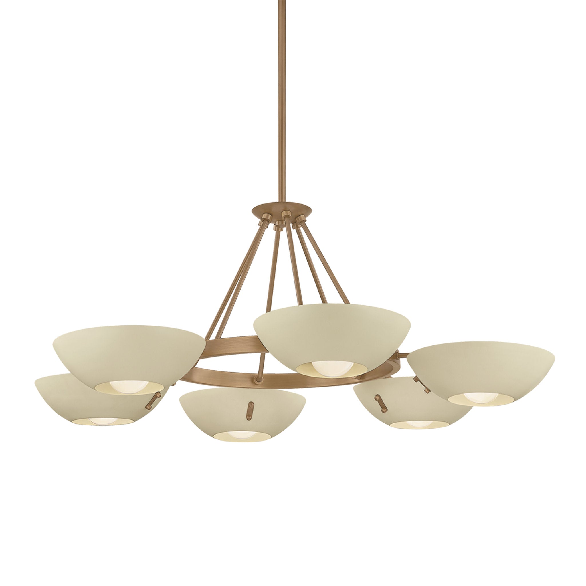 Alturas 6-Light Chandelier in Patina Brass 40.5W x 15.75H