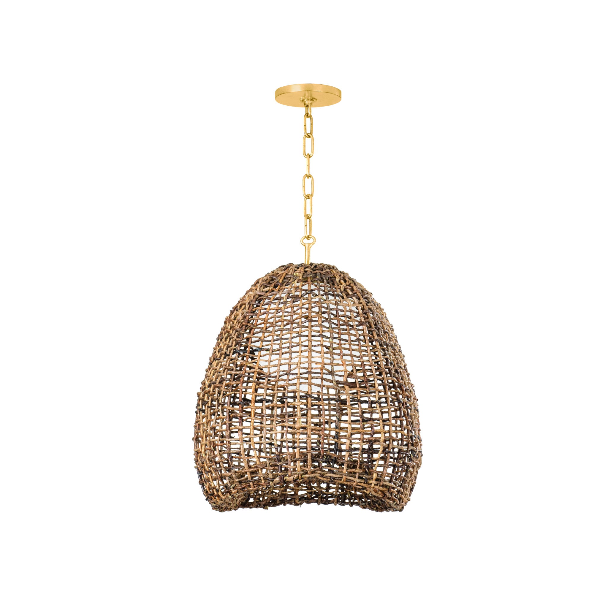 Maester 1-Light Pendant in Vintage Gold Leaf 16W x 19.75H