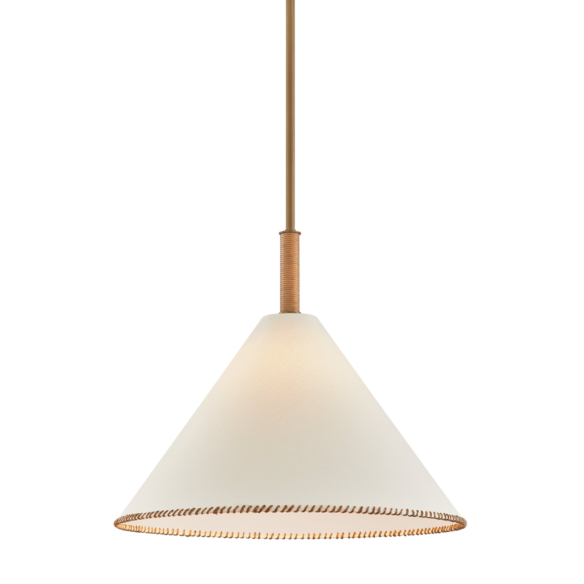 Stoney 1-Light Pendant in Patina Brass 24W x 21H