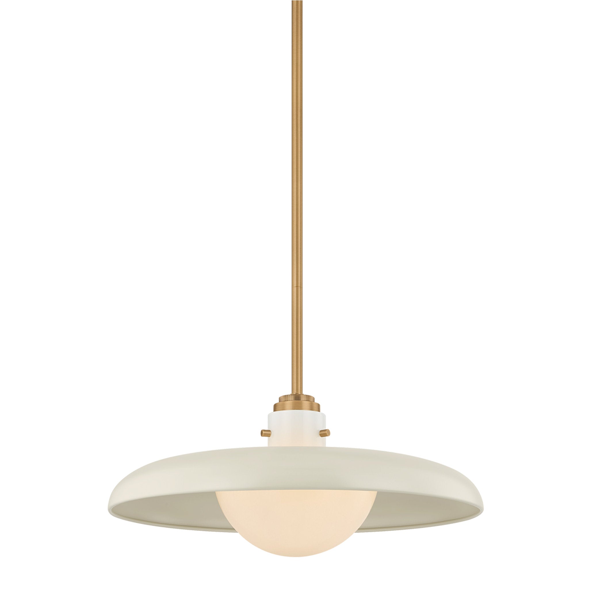 Gustavo 1-Light Pendant in Patina Brass 20W x 8.75H
