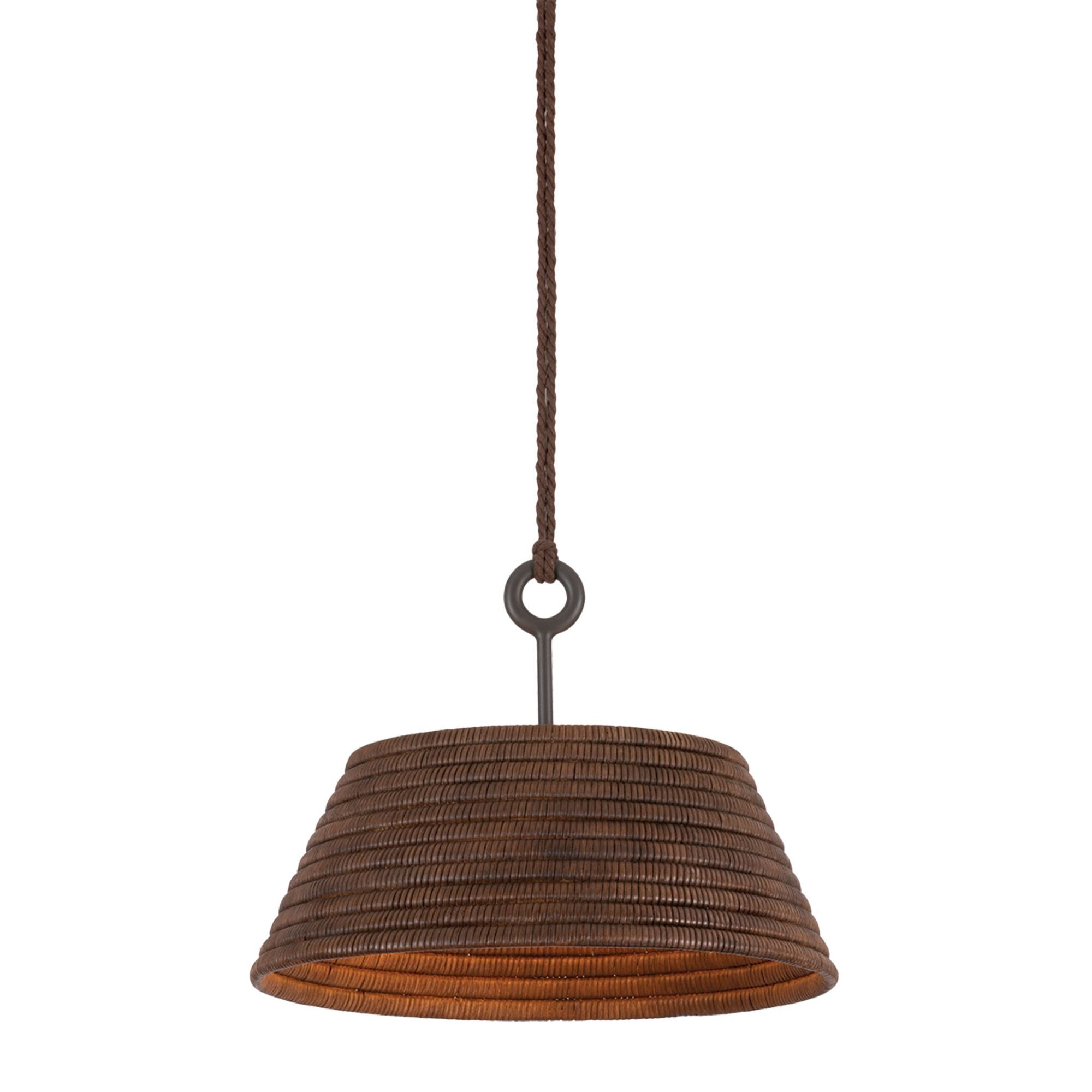 Sequoia 1-Light Pendant in Textured Bronze W/ Hl 23.75W x 18.25H