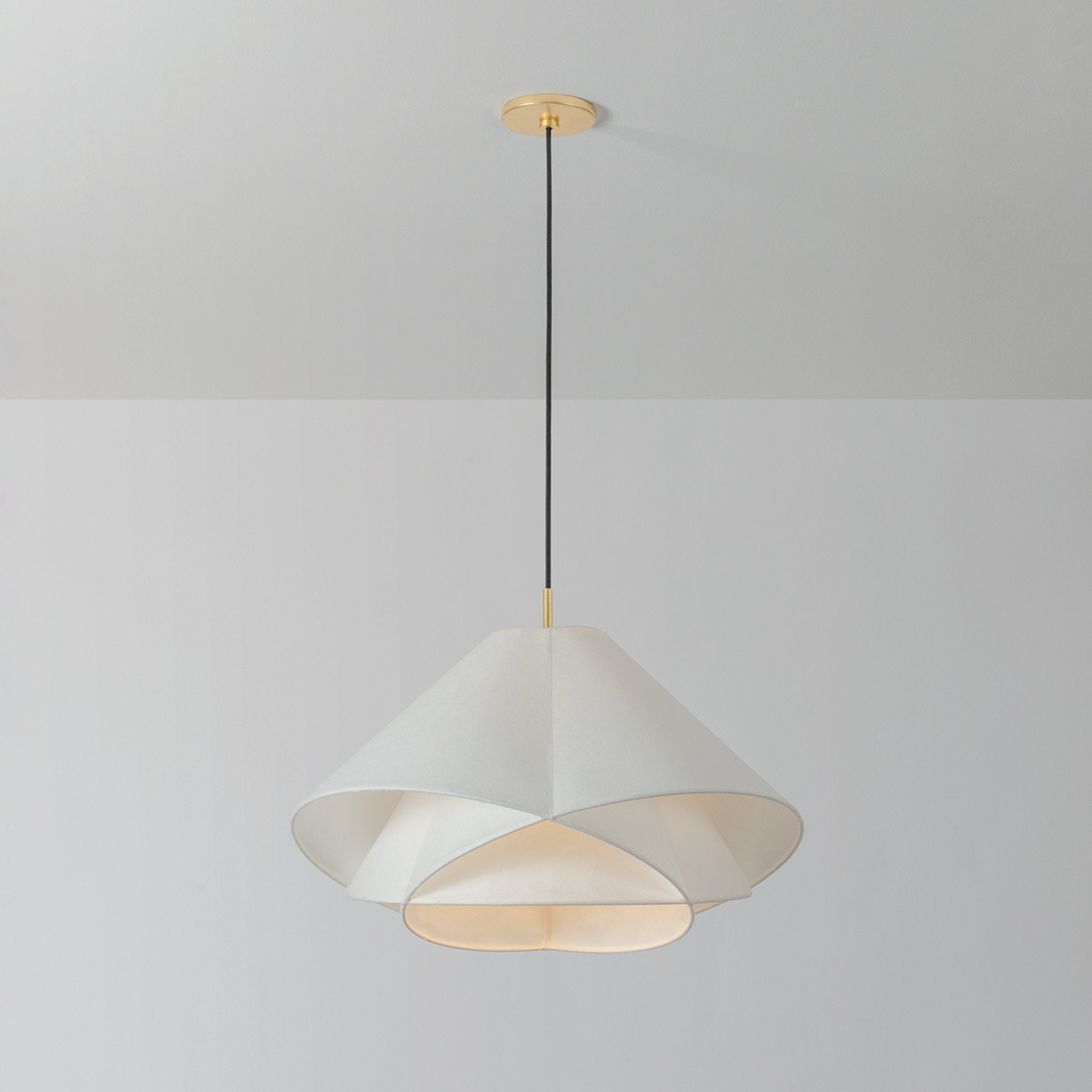 Edna 1-Light Pendant in Vintage Gold Leaf 25.25W x 17H