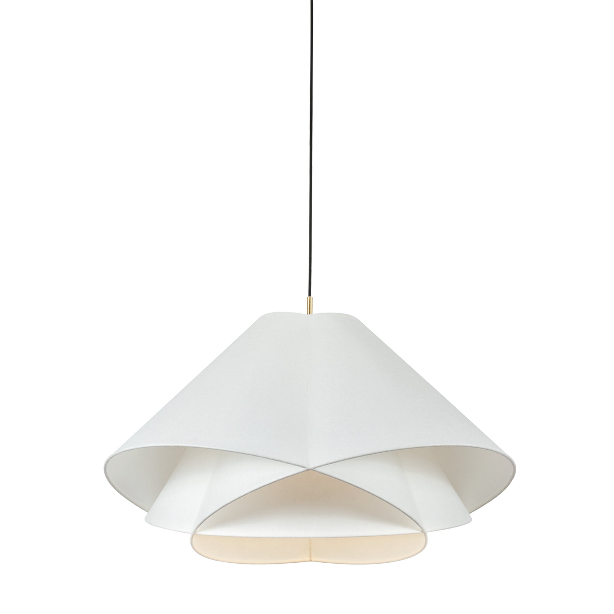 Edna 1-Light Pendant in Vintage Gold Leaf 34.5W x 22.25H