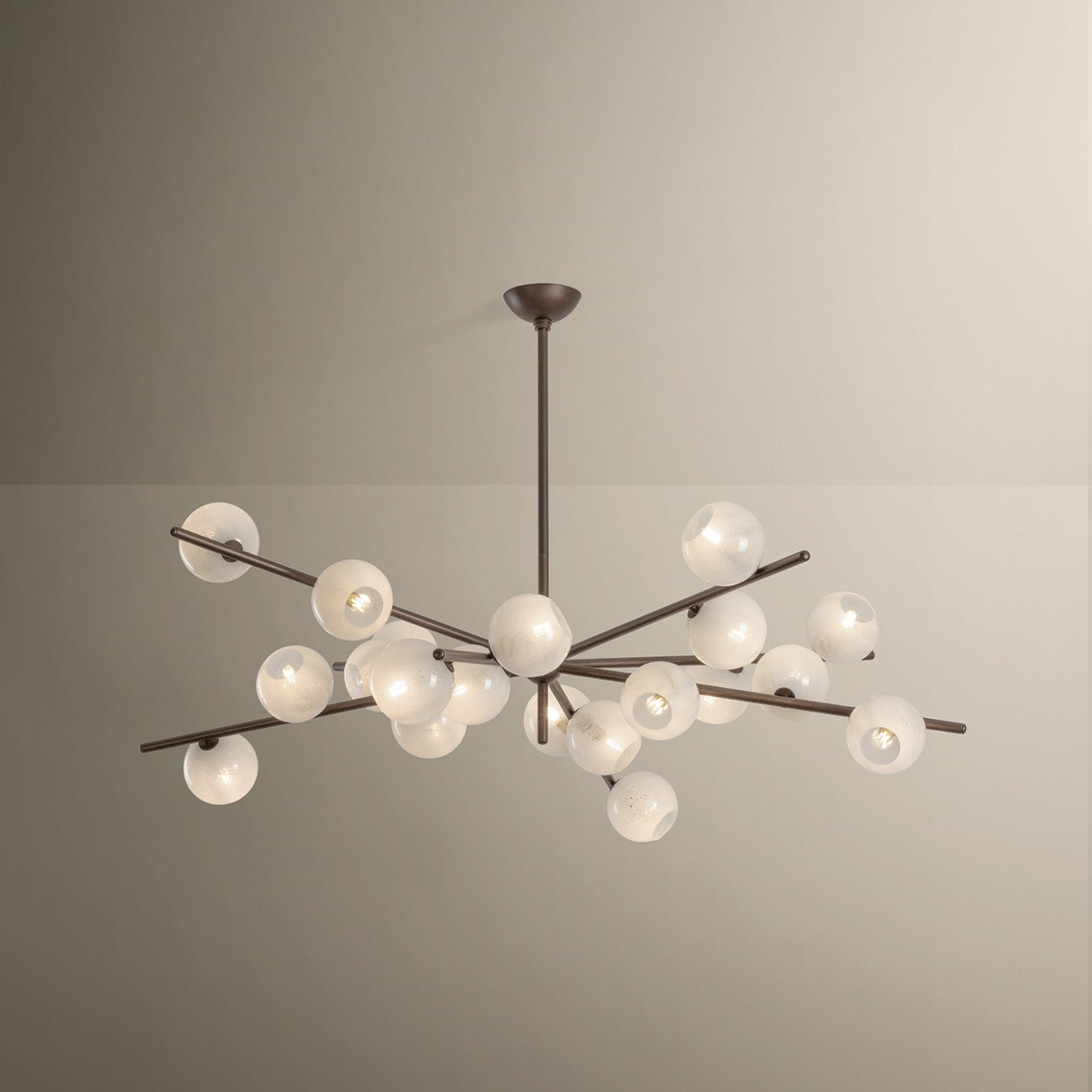 Sonny 20-Light Chandelier in Bronze Leaf 59.75W x 21.5H