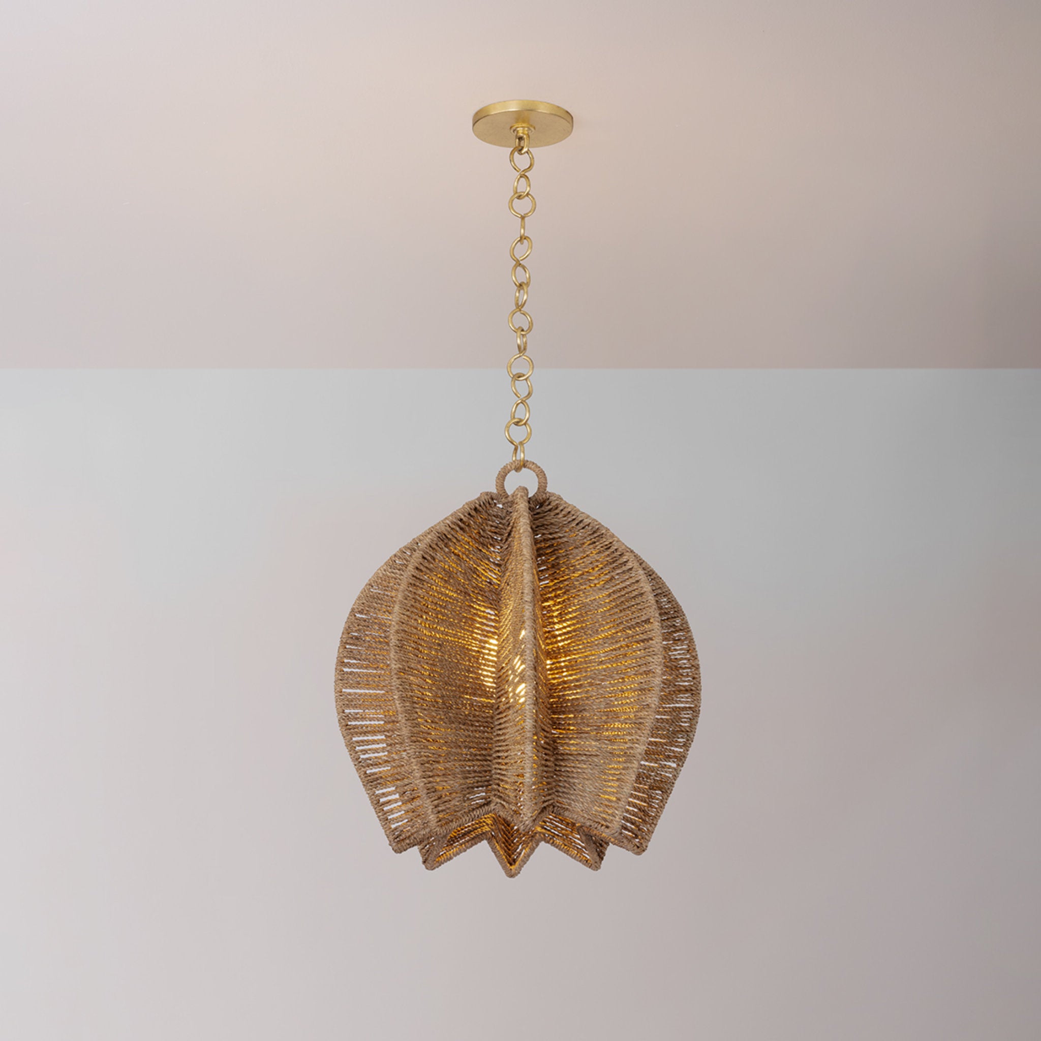 Valatie 1-Light Pendant in Vintage Gold Leaf 16.5W x 18.5H