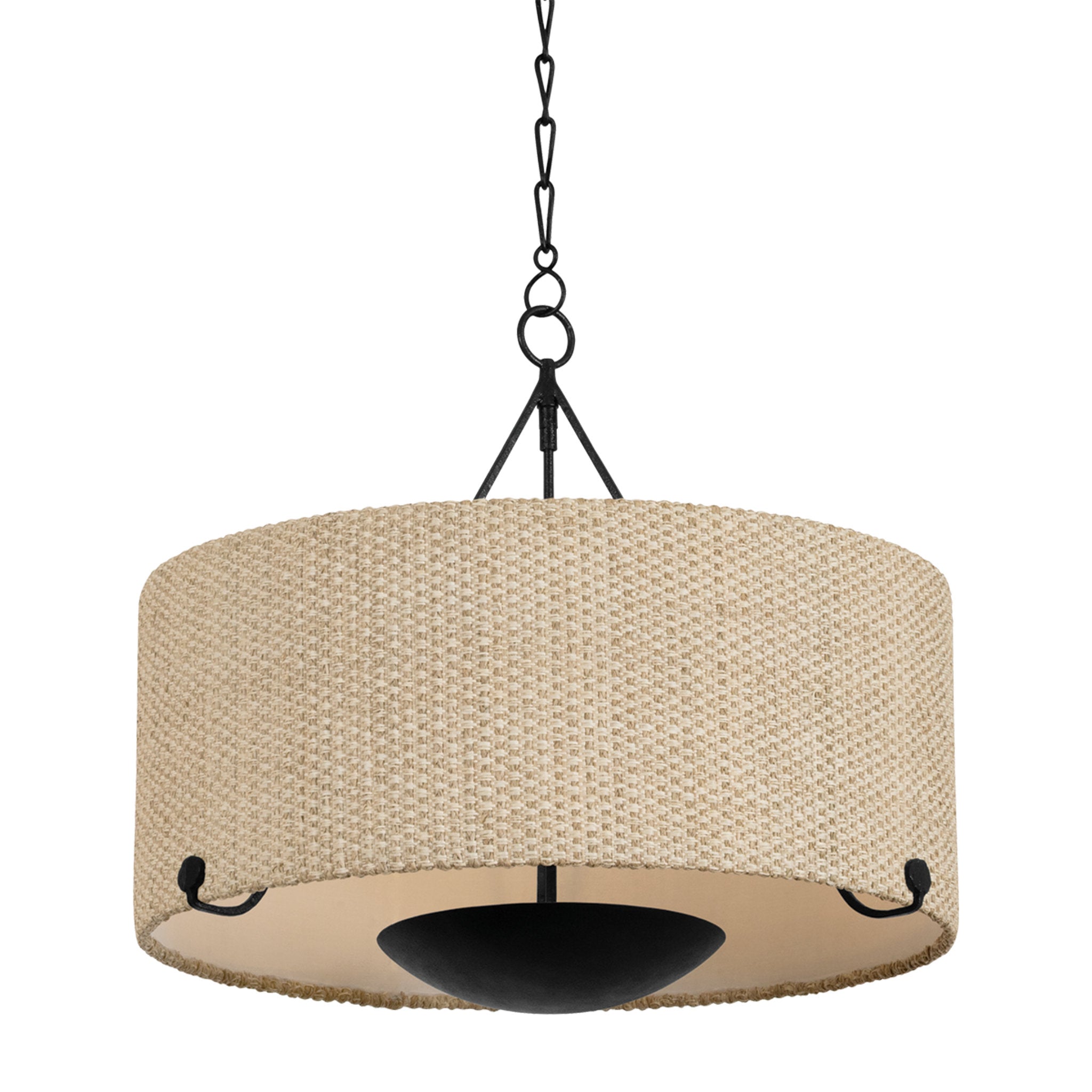 Elias 4-Light Chandelier in Forged Iron 28W x 25H