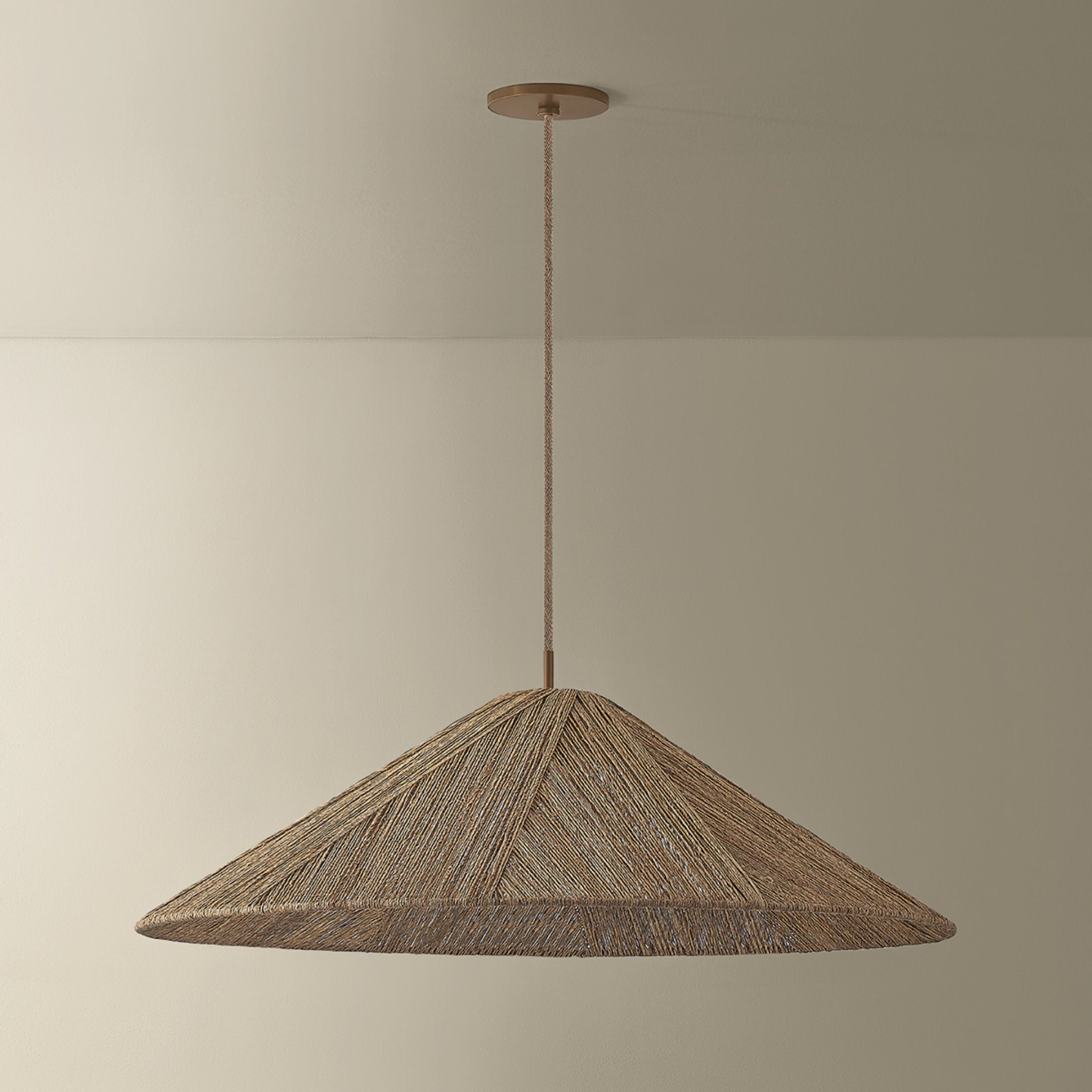 Ahrens 1-Light Pendant in Patina Brass 36W x 12.75H