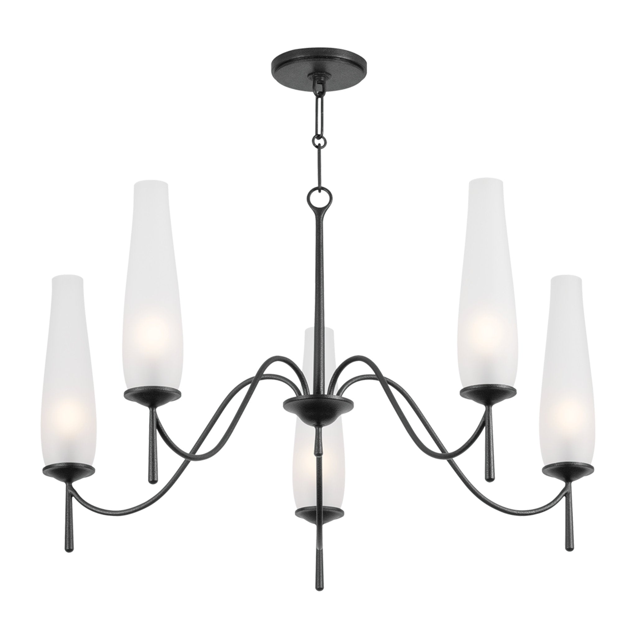 Legacy 5-Light Chandelier in Forged Iron by Lauren Liess 36W x 22H