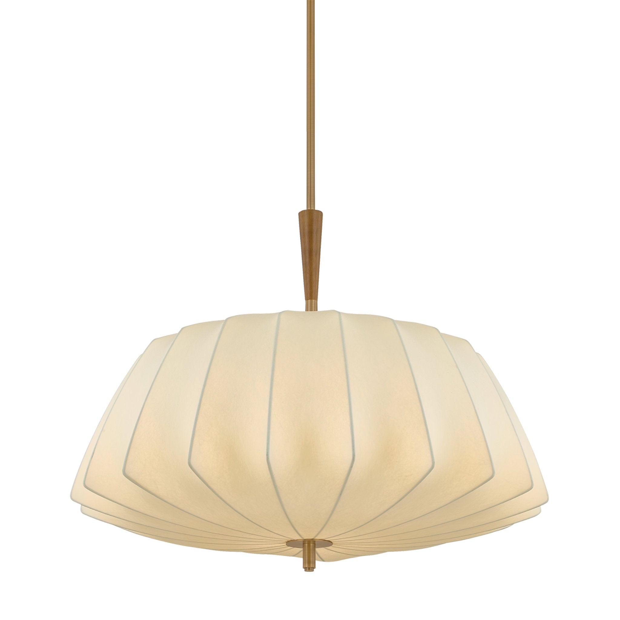 Flinders 1-Light Pendant in Patina Brass 32W x 25.5H