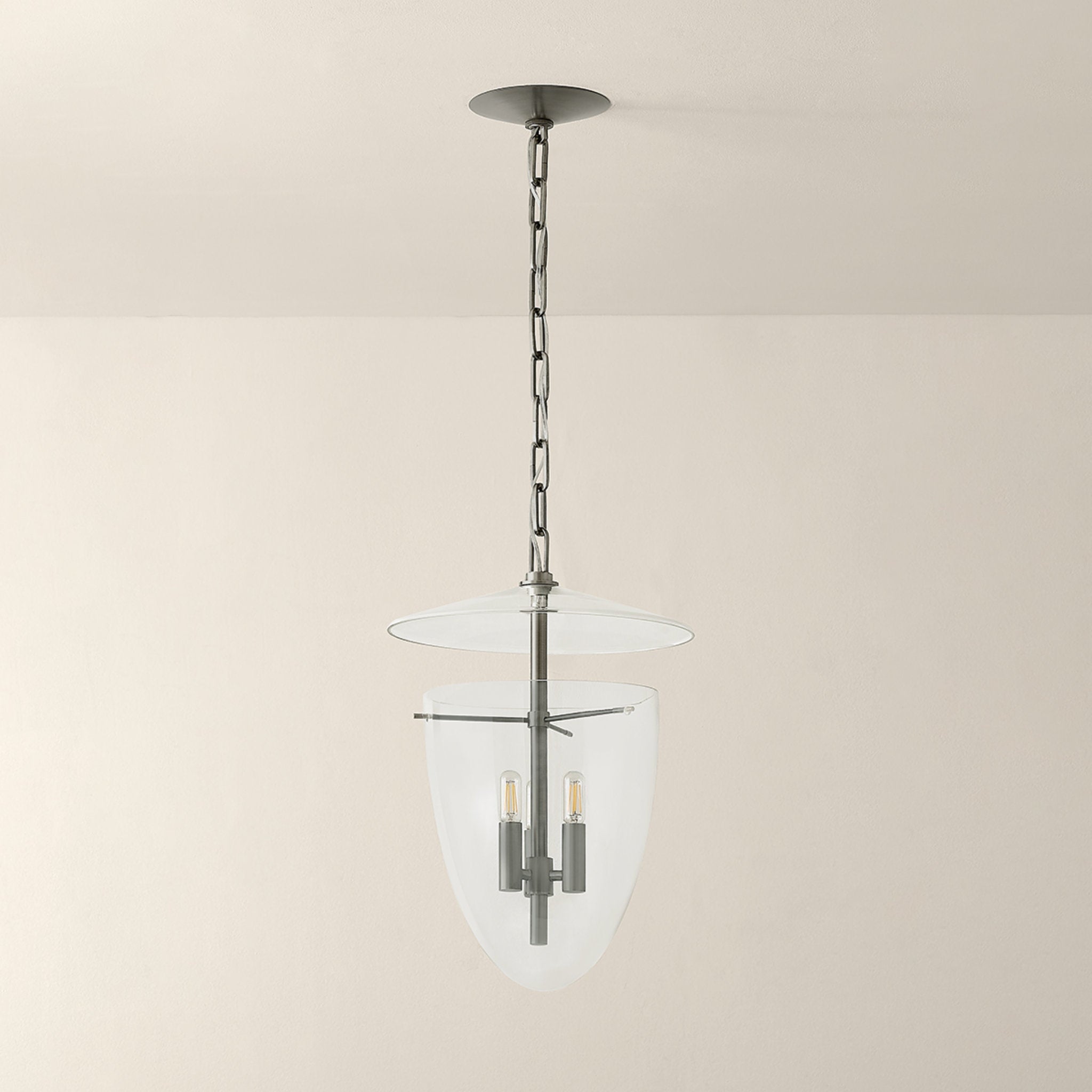 Tully 3-Light Lantern in Vintage Pewter 13.5W x 20.25H