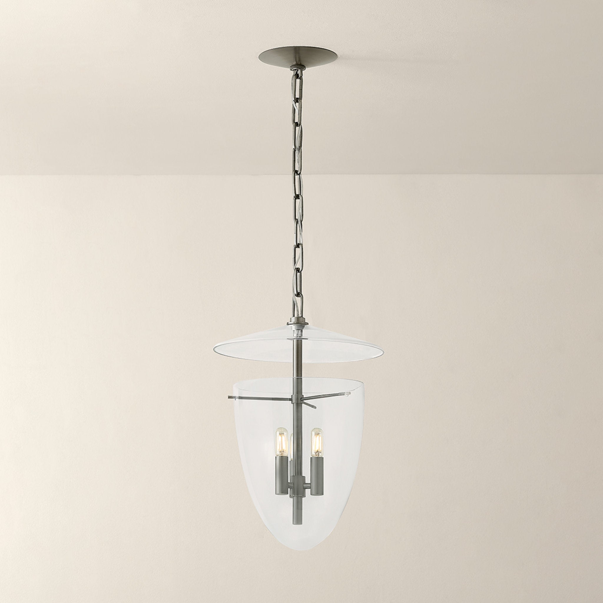 Tully 3-Light Lantern in Vintage Pewter 13.5W x 20.25H