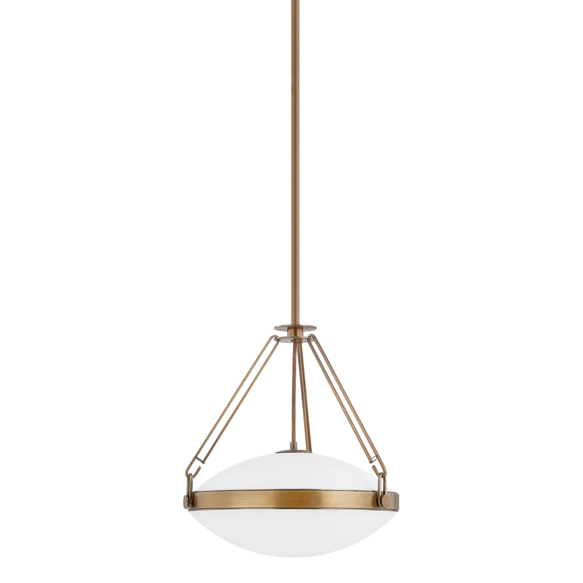 Kade 1-Light Pendant in Patina Brass 16.25W x 16H