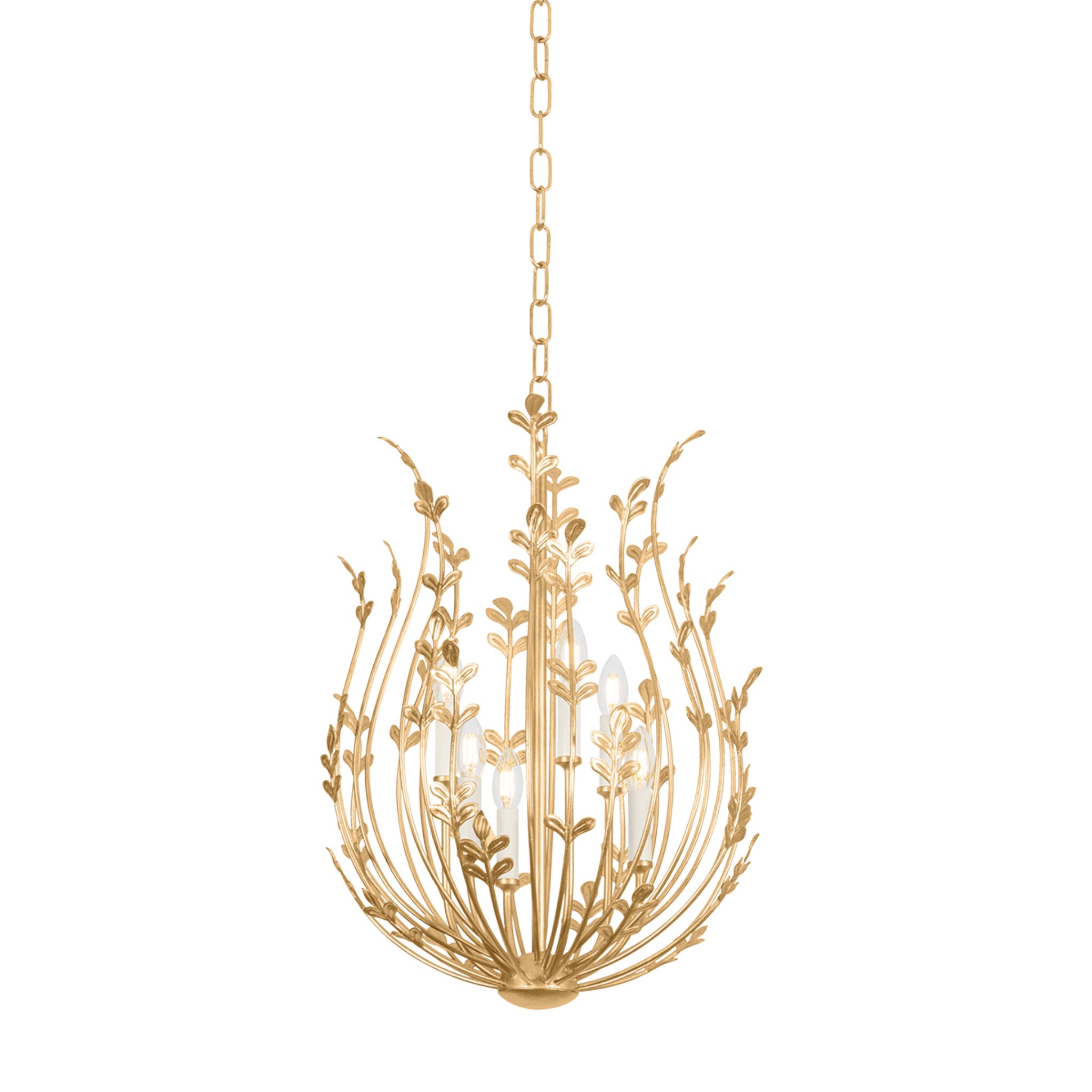 Delmore 6-Light Chandelier in Vintage Gold Leaf 20.25W x 27.25H