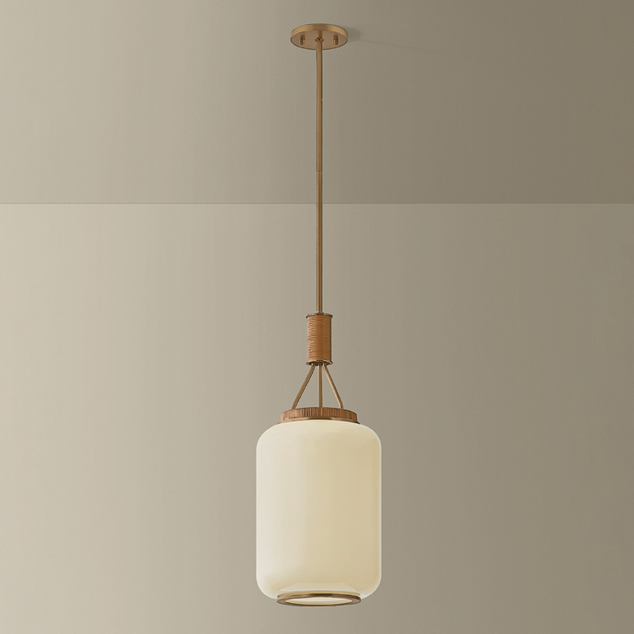Judson 1-Light Lantern in Patina Brass 10W x 23.5H