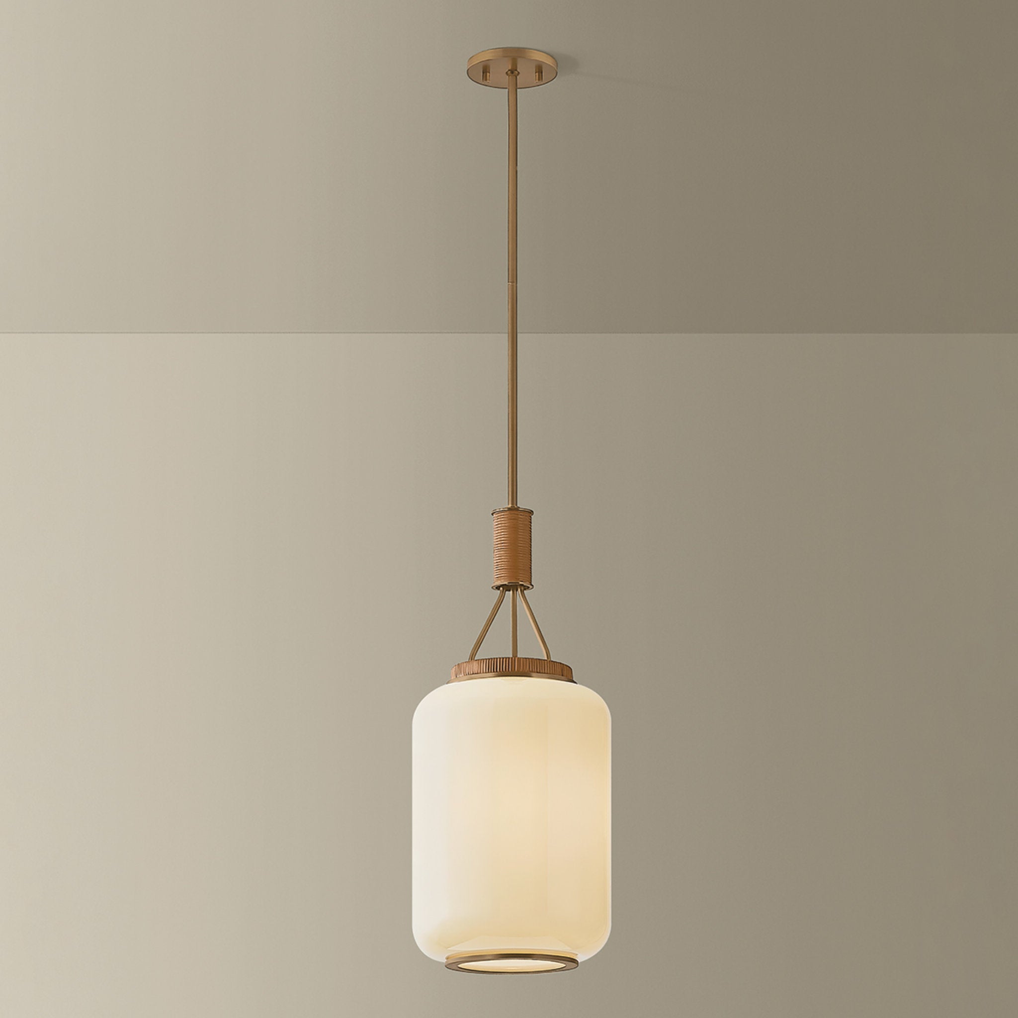 Judson 1-Light Lantern in Patina Brass 10W x 23.5H