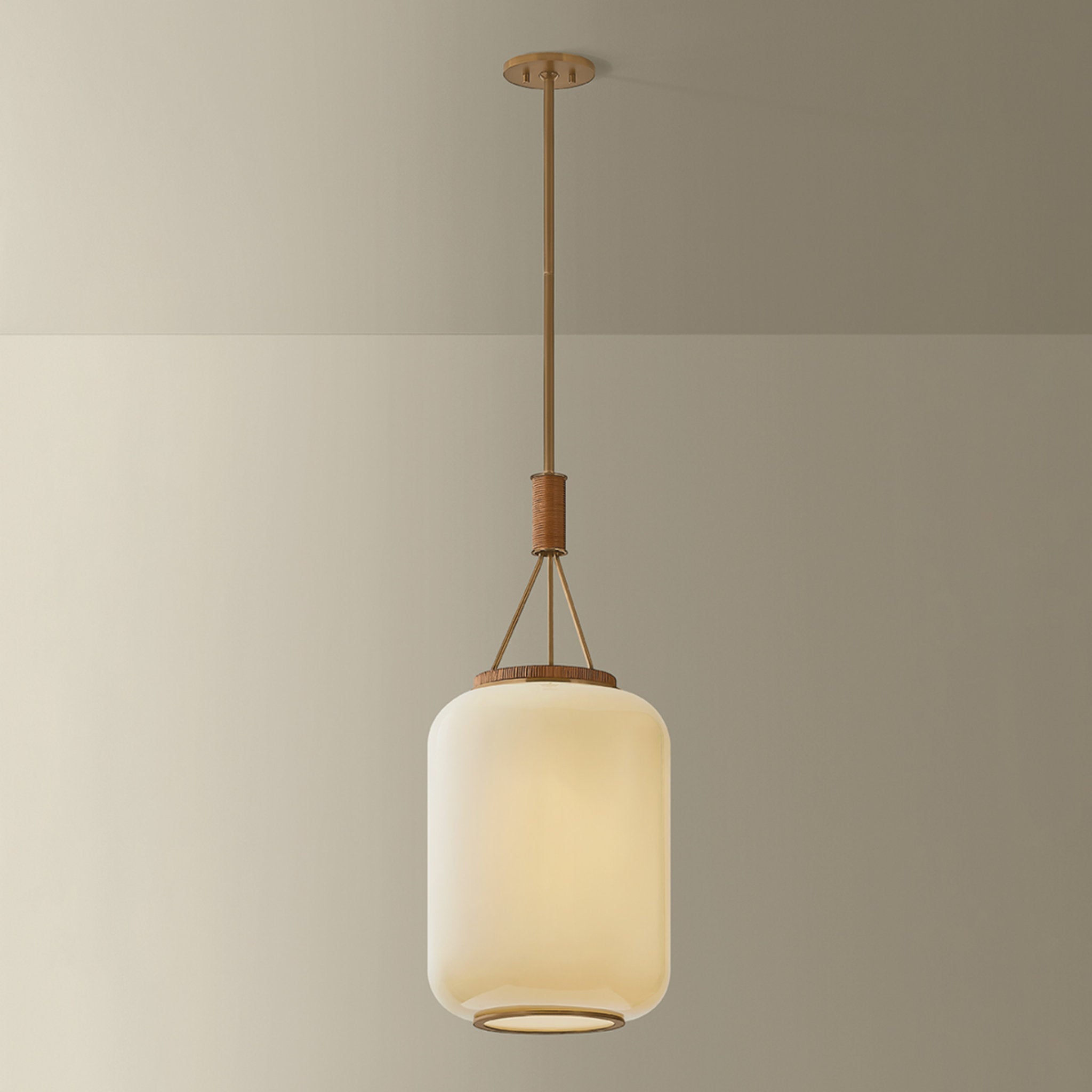 Judson 1-Light Lantern in Patina Brass 14W x 32.25H