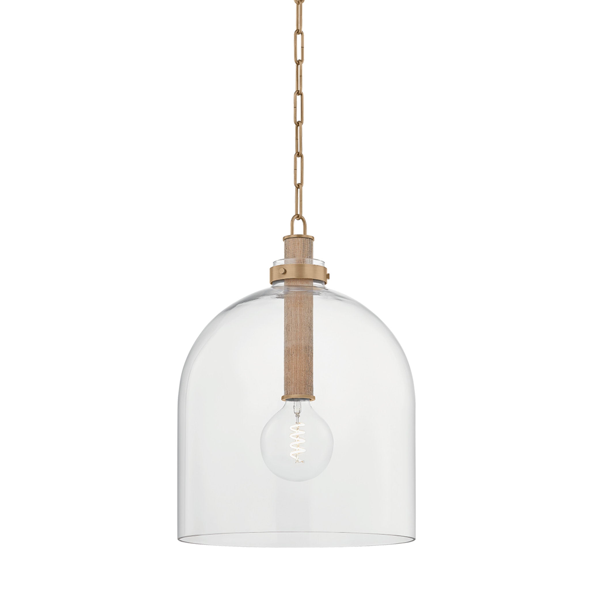 Kori 1-Light Pendant in Patina Brass 15.75W x 22H