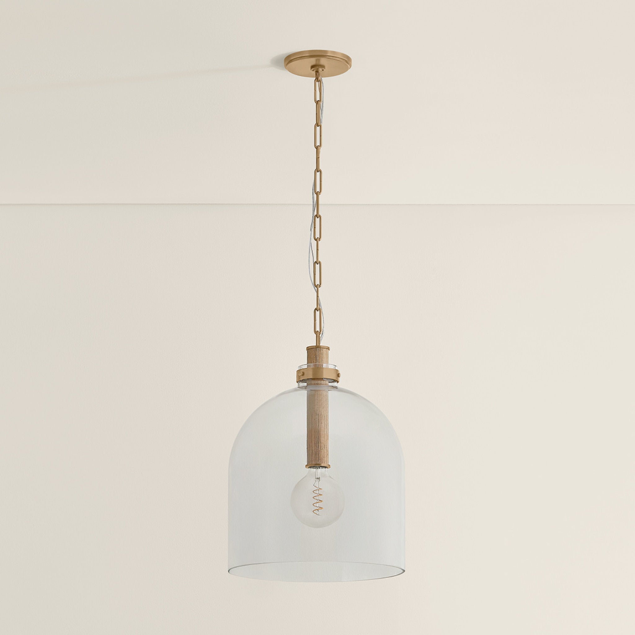 Kori 1-Light Pendant in Patina Brass 15.75W x 22H