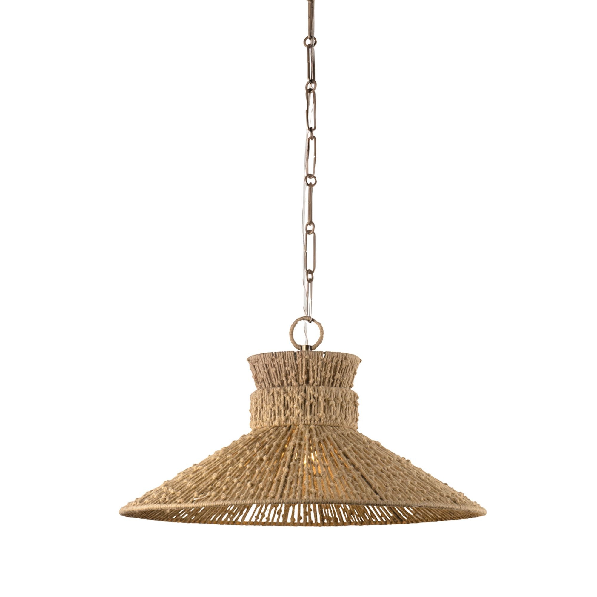 Raphael Pendant 1-Light LED in  Patina Brass 26W x 14.25H