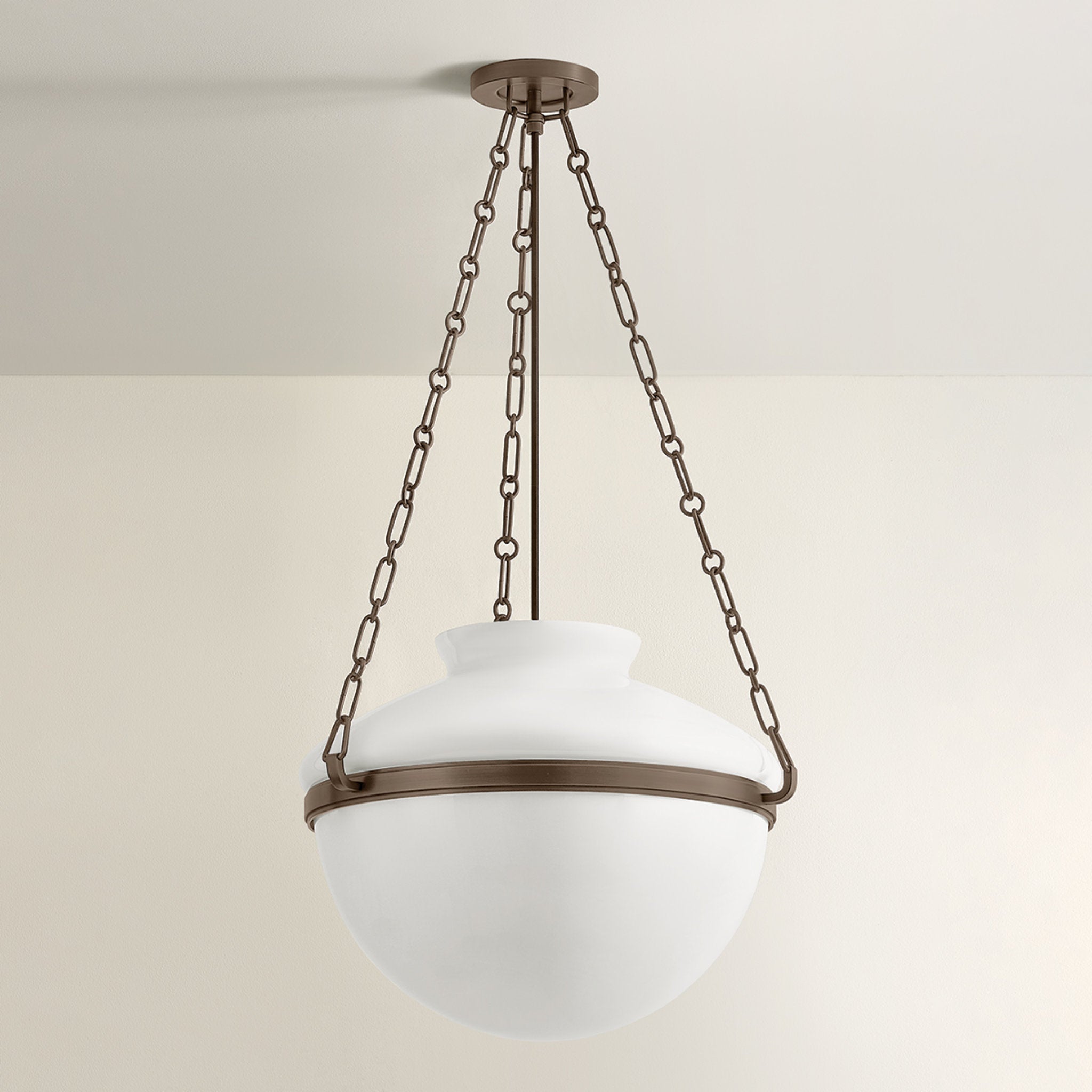 Paradigm 1-Light Pendant in Bronze by Lauren Liess 19W x 14.5H