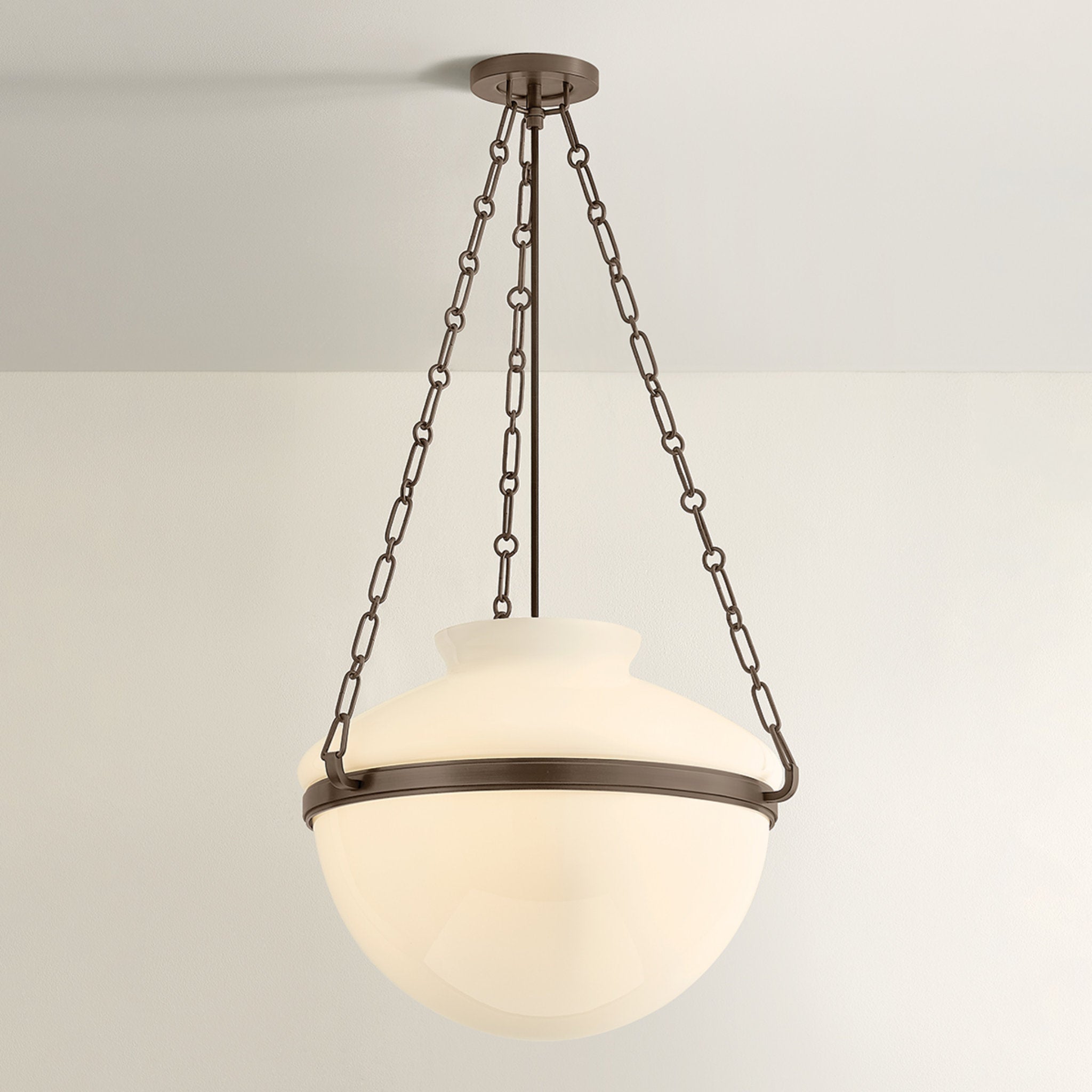 Paradigm 1-Light Pendant in Bronze by Lauren Liess 19W x 14.5H