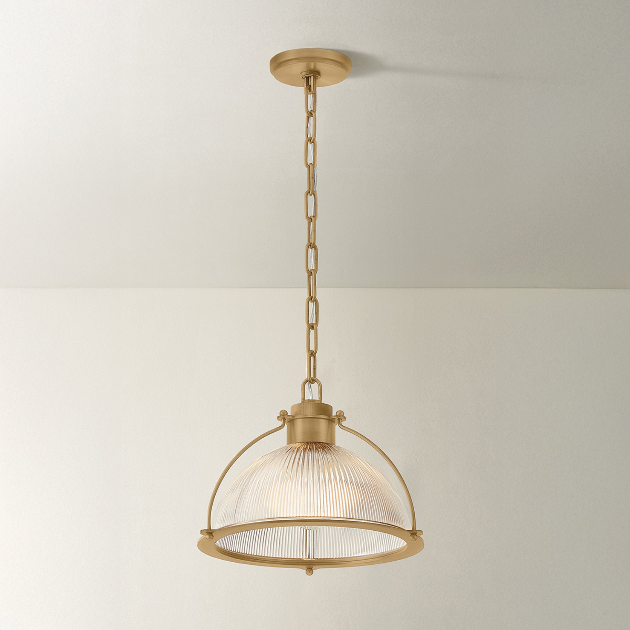 Glint 1-Light Pendant in Patina Brass by Lauren Liess 14W x 10H