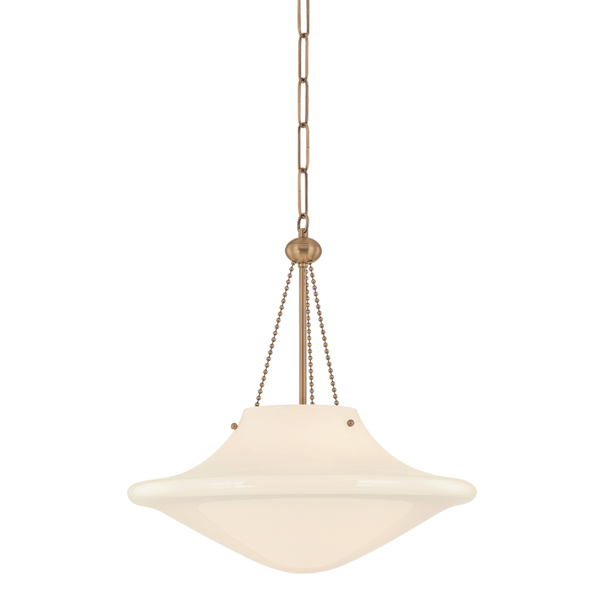 Era 1-Light Pendant in Patina Brass by Lauren Liess 18W x 17.75H