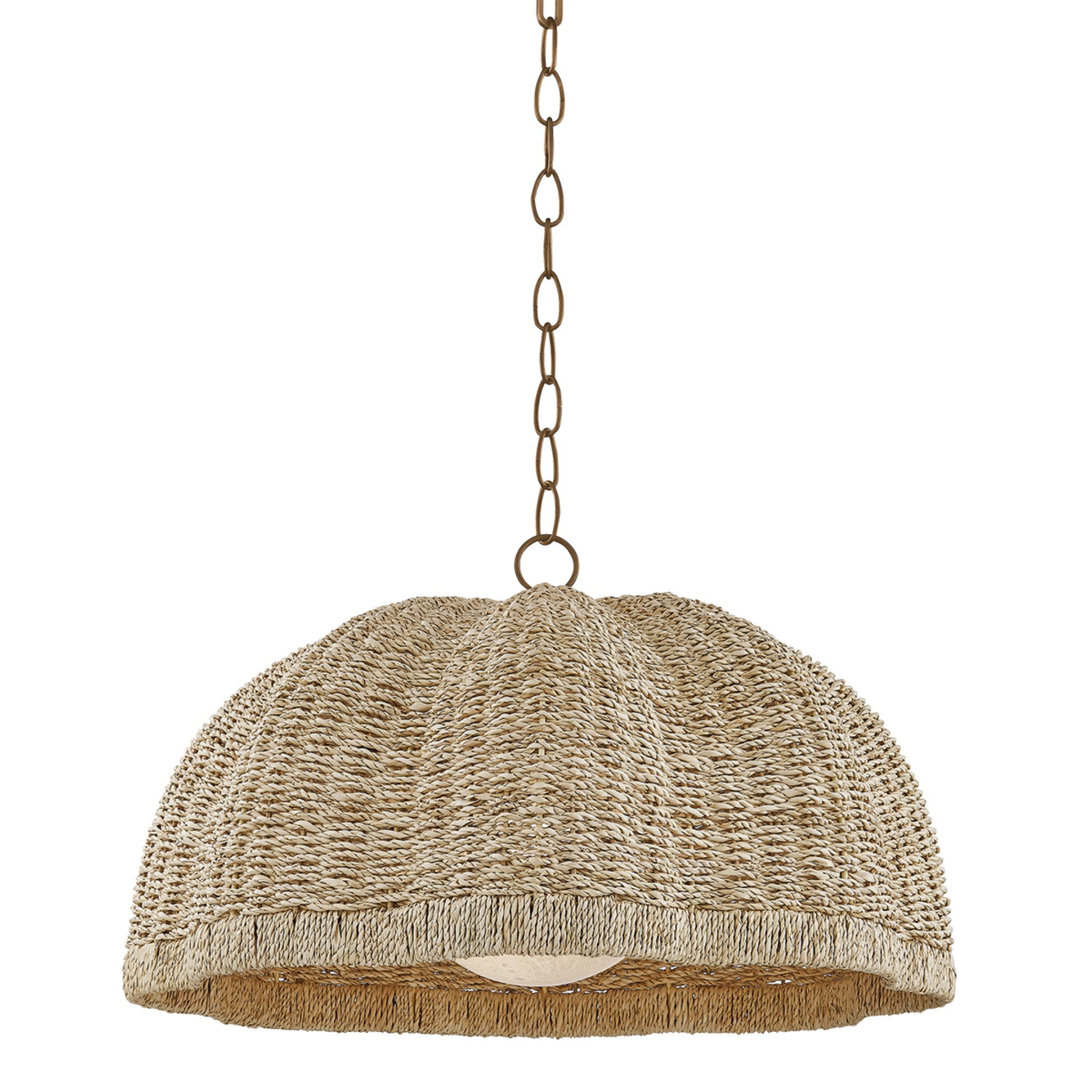 Jack 1-Light Pendant in Patina Brass 24W x 14H