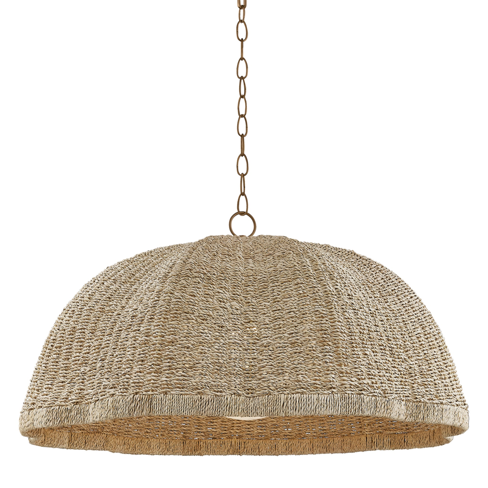Jack 1-Light Pendant in Patina Brass 36W x 18H