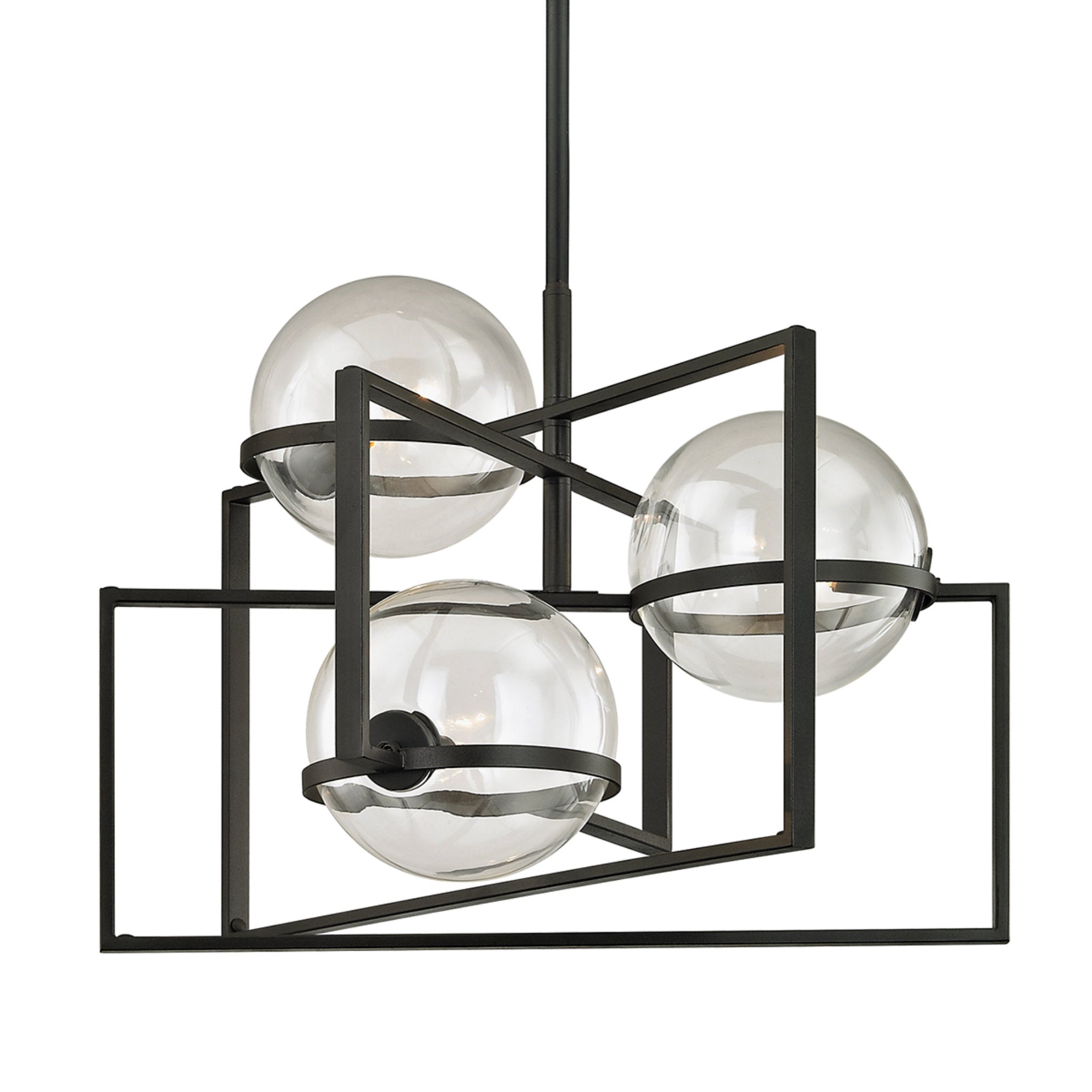 Elliot 3-Light Chandelier in Texture Black 25W x 20H