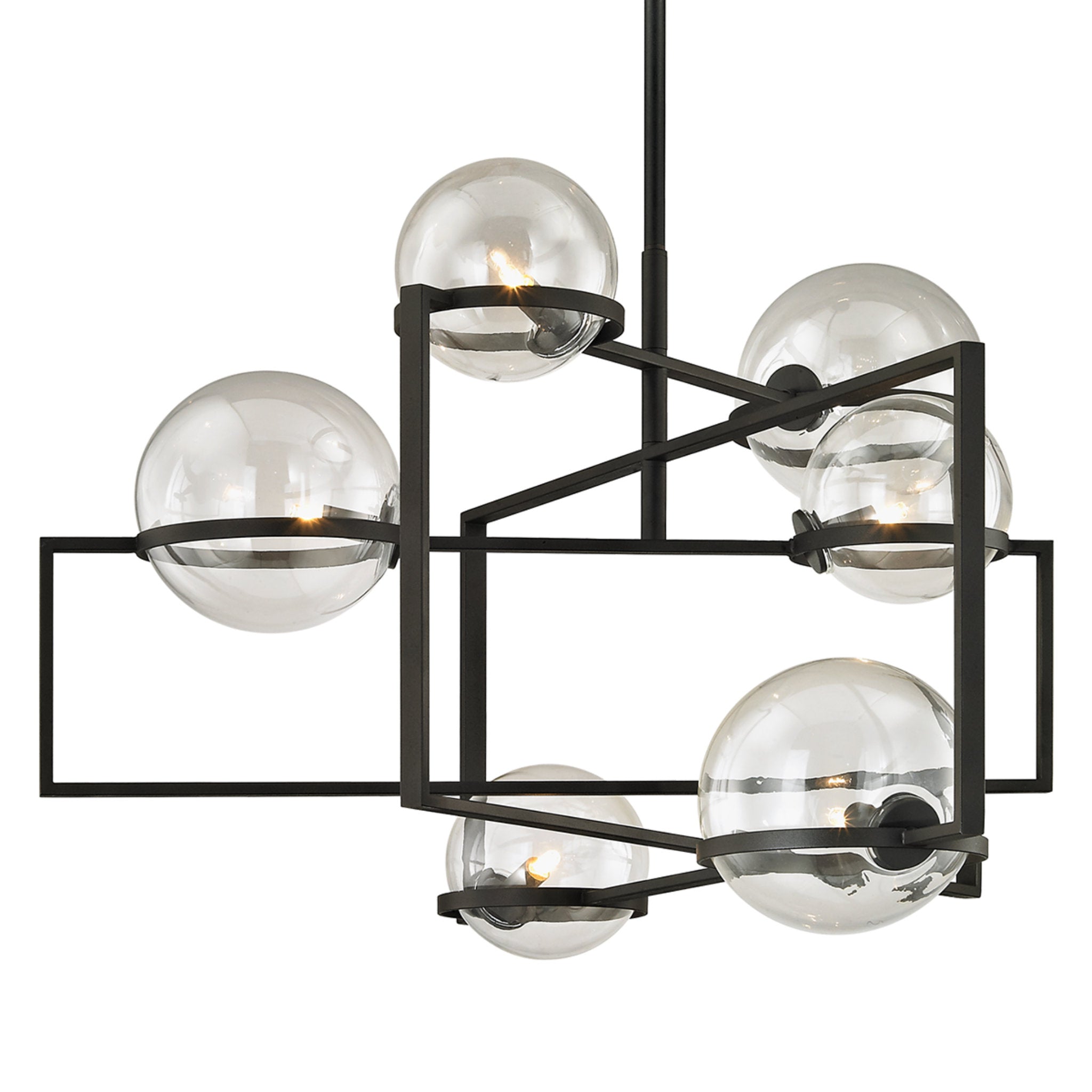 Elliot 6-Light Chandelier in Texture Black 30W x 24H