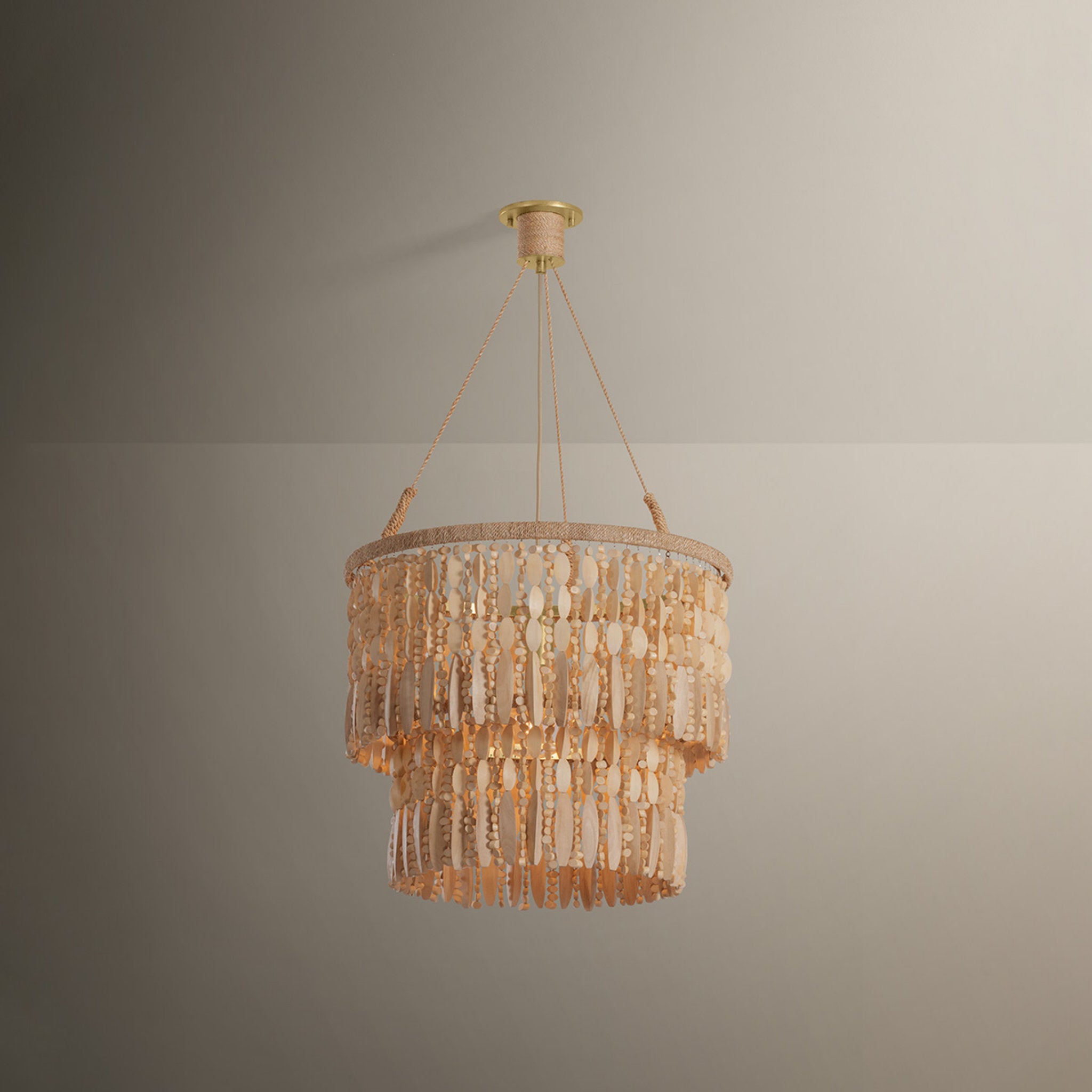 Ben 1-Light Pendant in Vintage Gold Leaf 22W x 18.5H