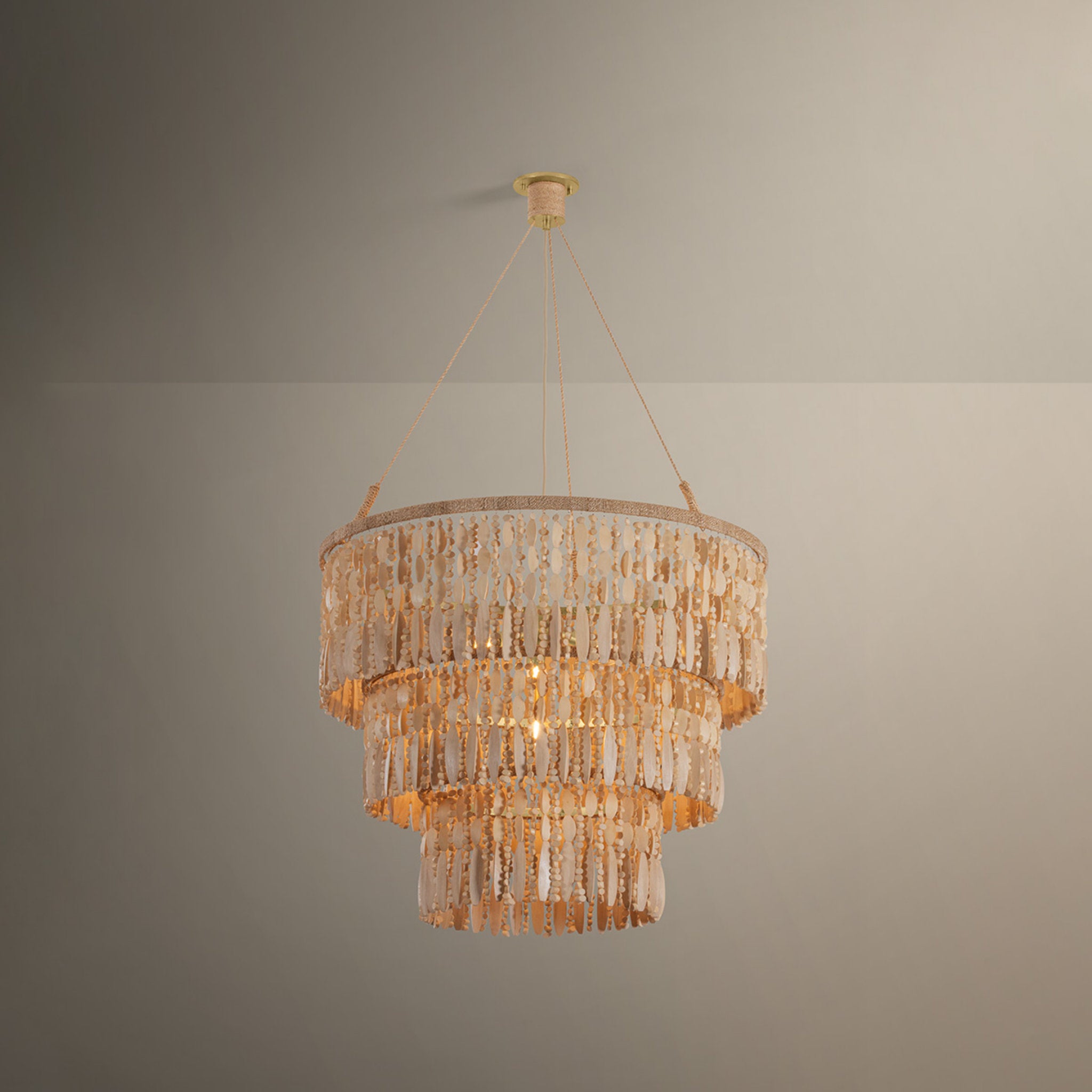 Ben 4-Light Pendant in Vintage Gold Leaf 31.5W x 25.75H