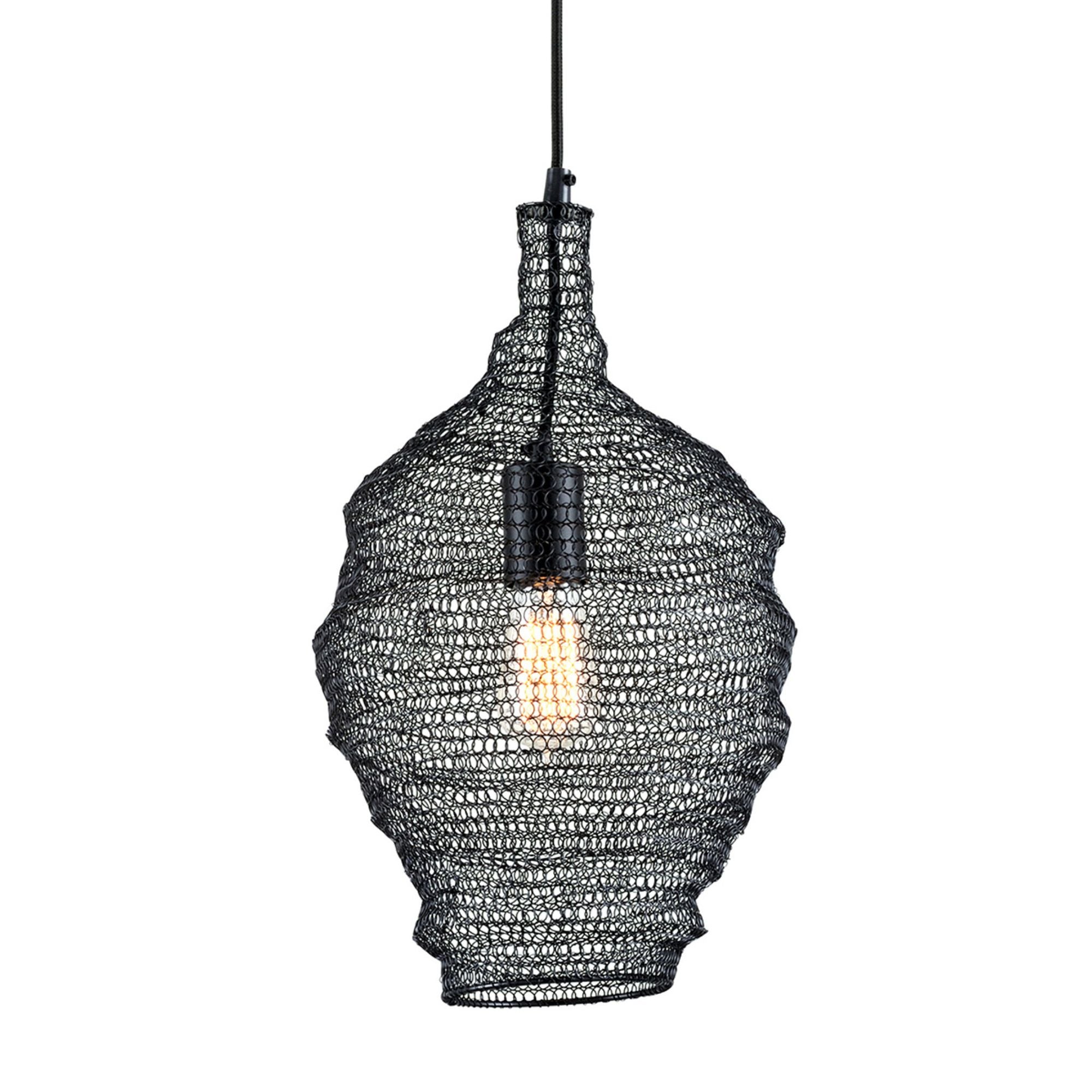 Wabi Sabi 1-Light Pendant in Black 12W x 18H