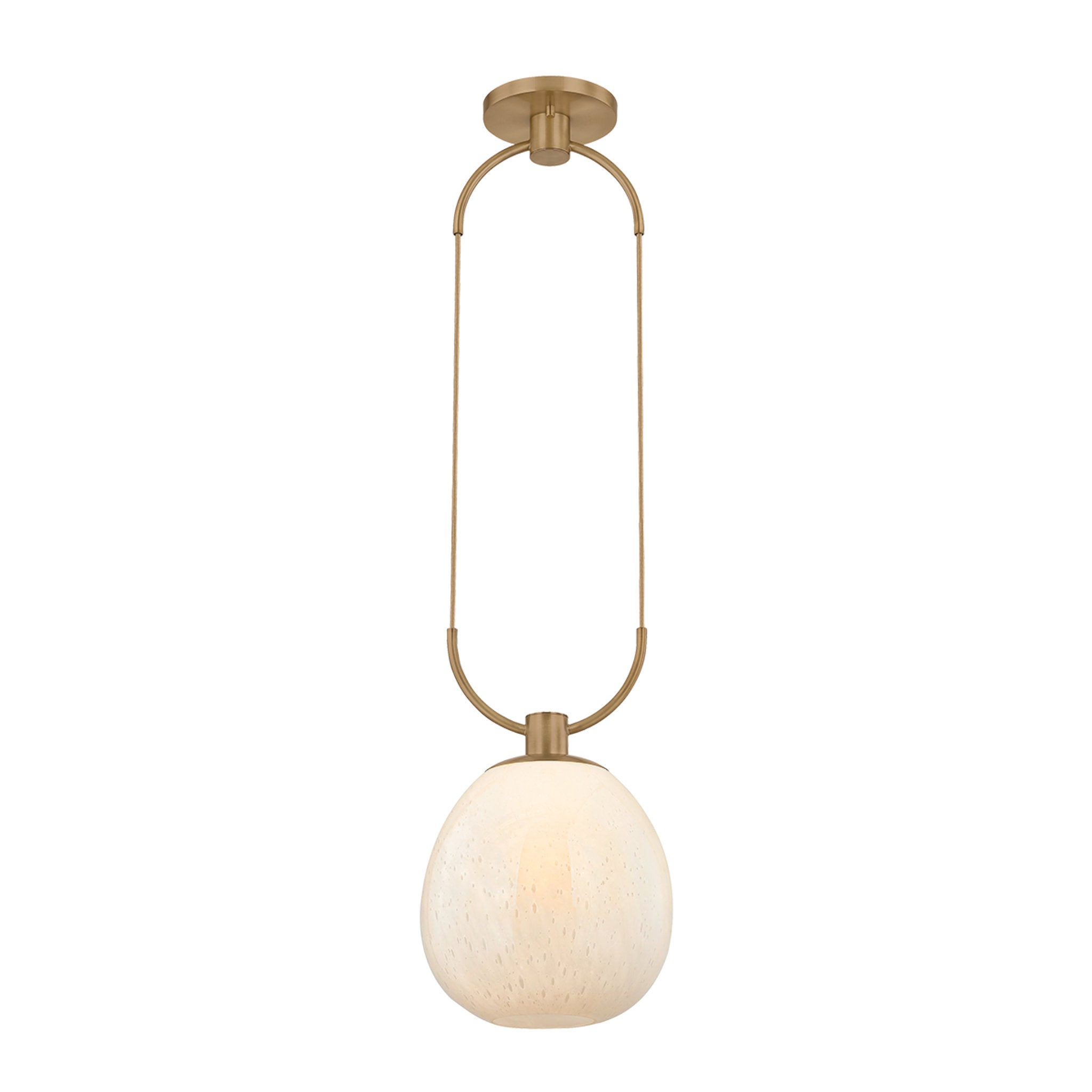 Jove 1-Light Pendant in Patina Brass 10.25W x 16.25H