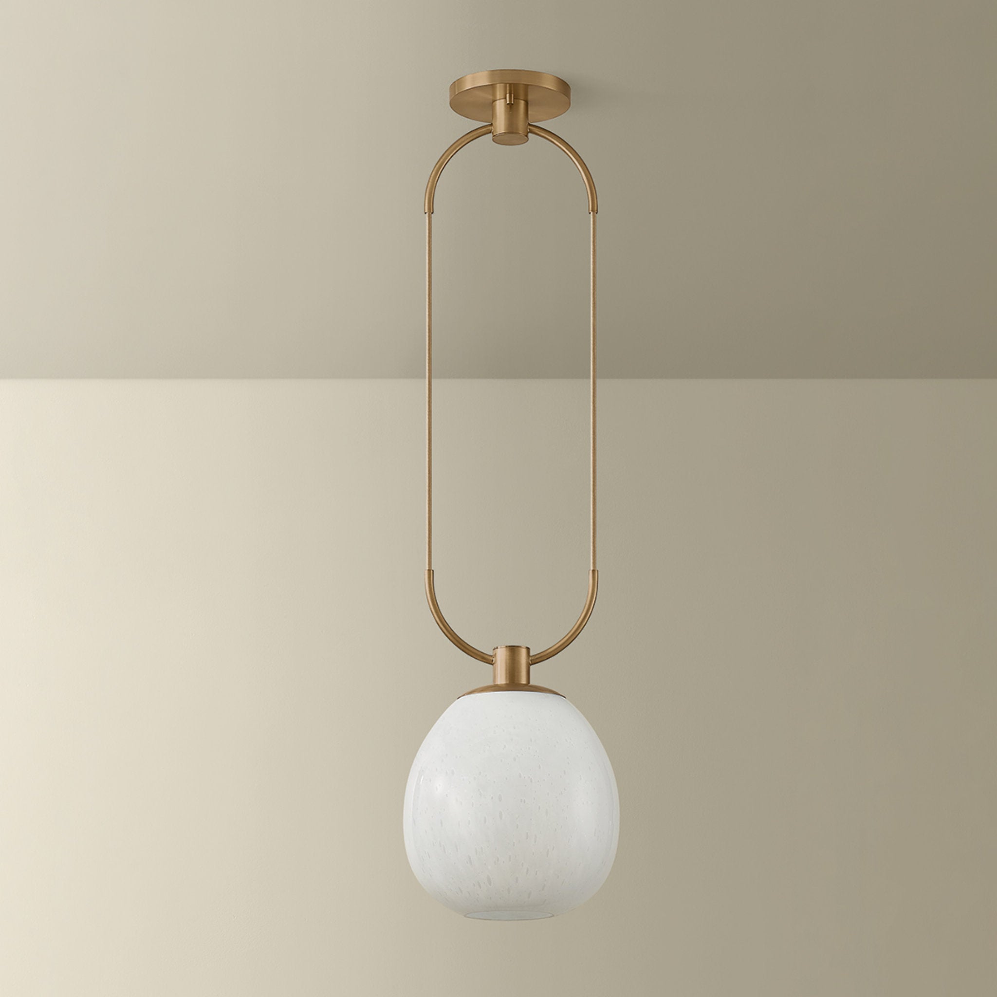 Jove 1-Light Pendant in Patina Brass 10.25W x 16.25H