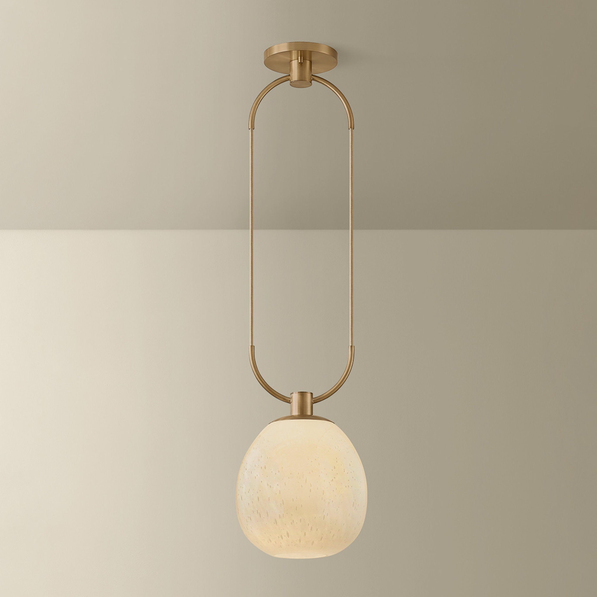 Jove 1-Light Pendant in Patina Brass 10.25W x 16.25H