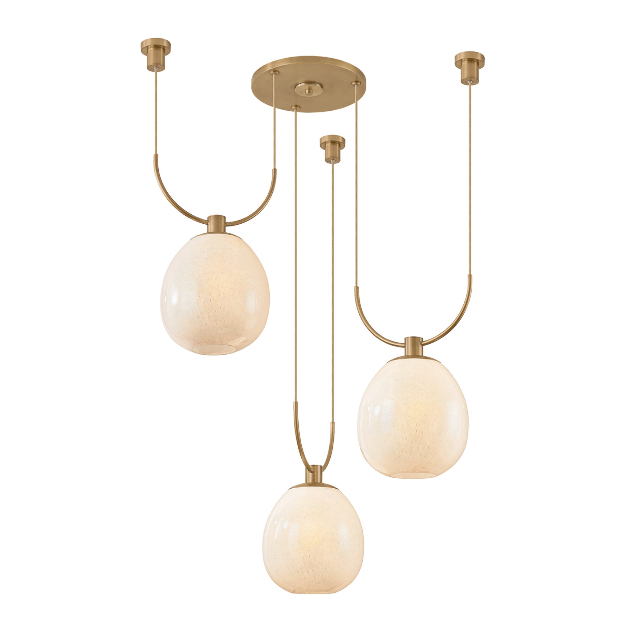 Jove 3-Light Chandelier in Patina Brass 35.5W x 18.5H