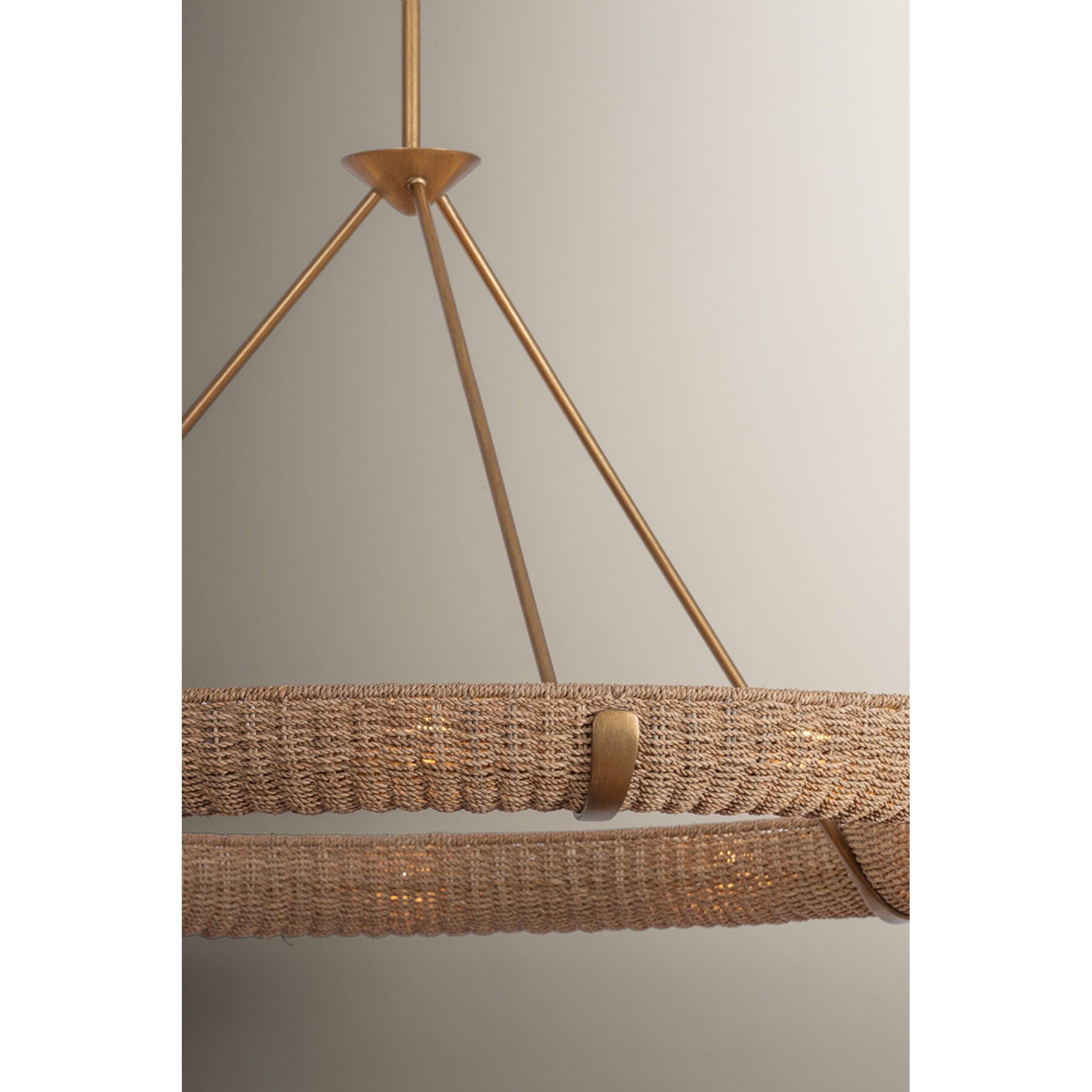 Floyd 12-Light Chandelier in Patina Gold Leaf 52W x 24.75H