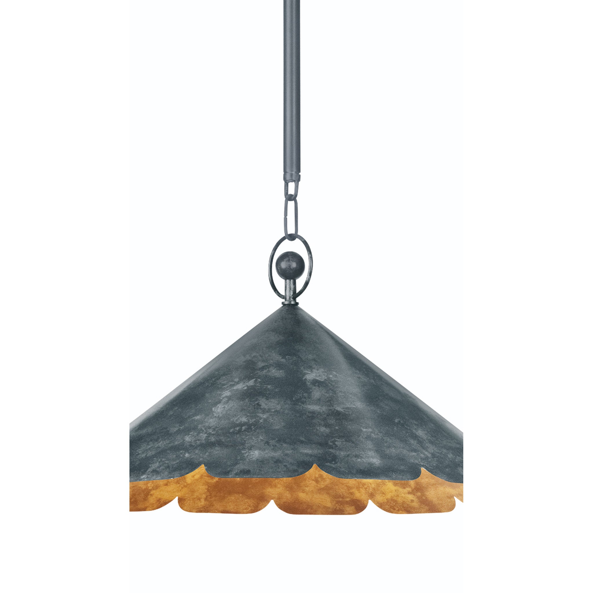 Folly Beach 1-Light Pendant in Verdigris by Cortney Bishop 20.75W x 10.75H