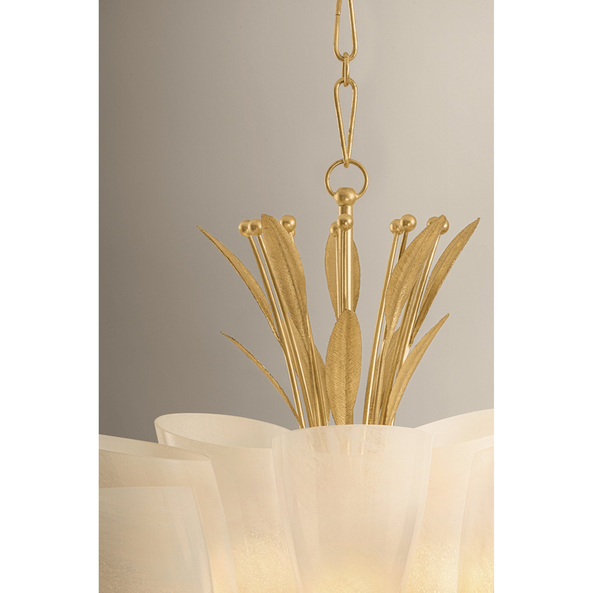 Forest Glen 1-Light Chandelier in Vintage Gold Leaf 42.25W x 29.75H