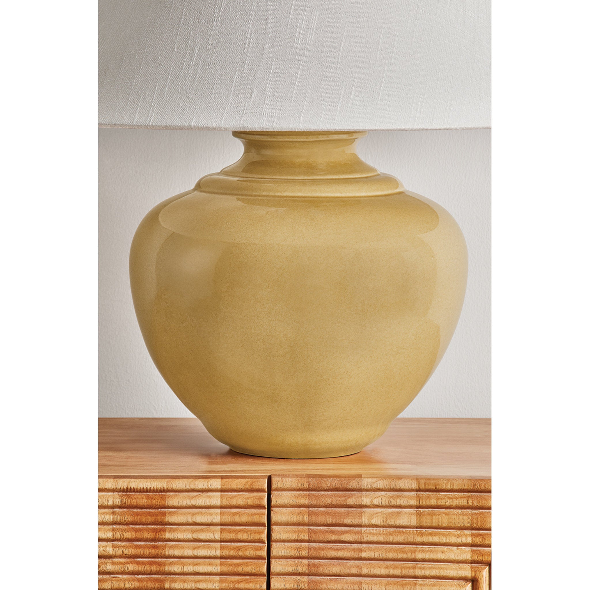 French Ridge 1-Light Table Lamp in Aged Brass 23W x 23.5H