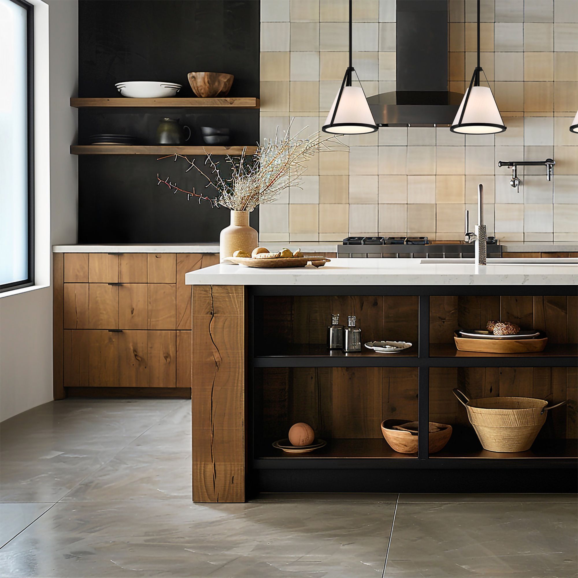 Fulton 9.25'' Black Pendant Black 9.25"W x 10.75"H x 9.25"D