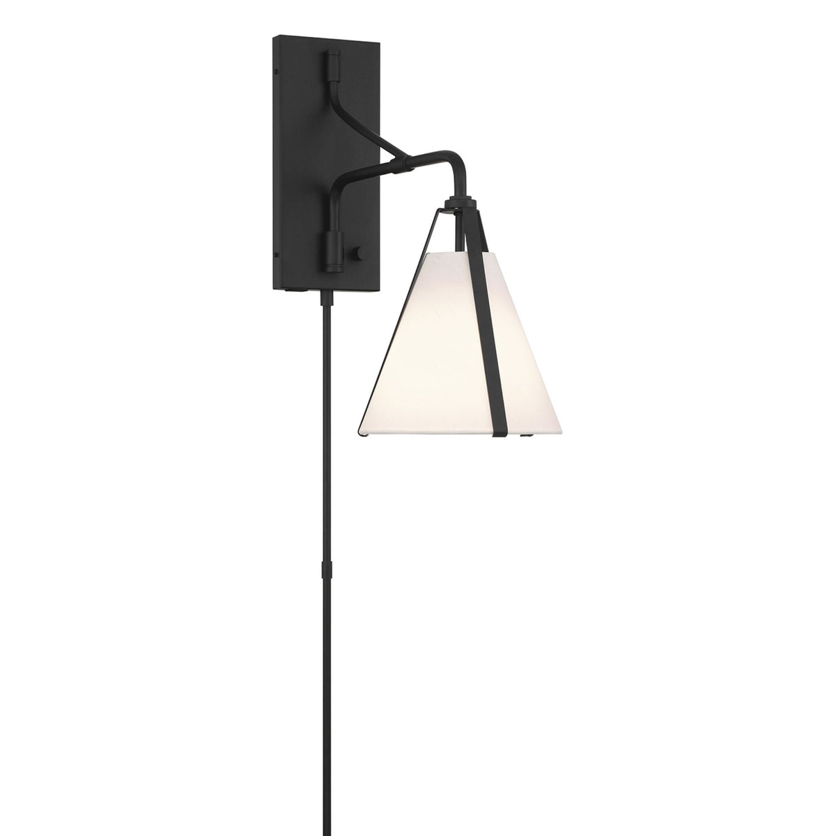 Fulton 8'' Black Task Sconce Black 8