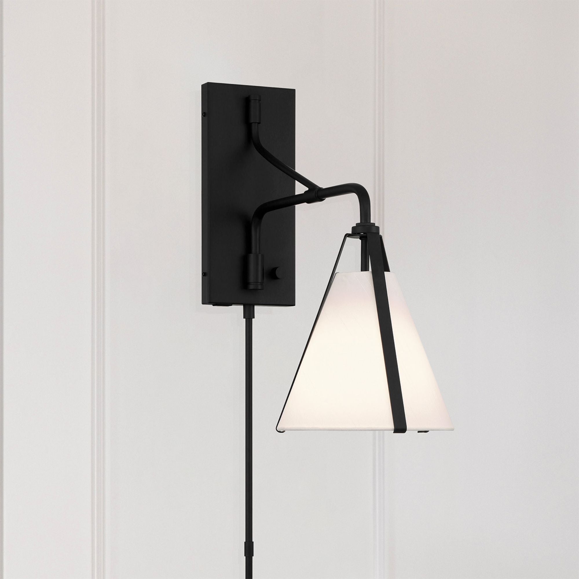 Fulton 8'' Black Task Sconce Black 8"W x 17.5"H x 18"D