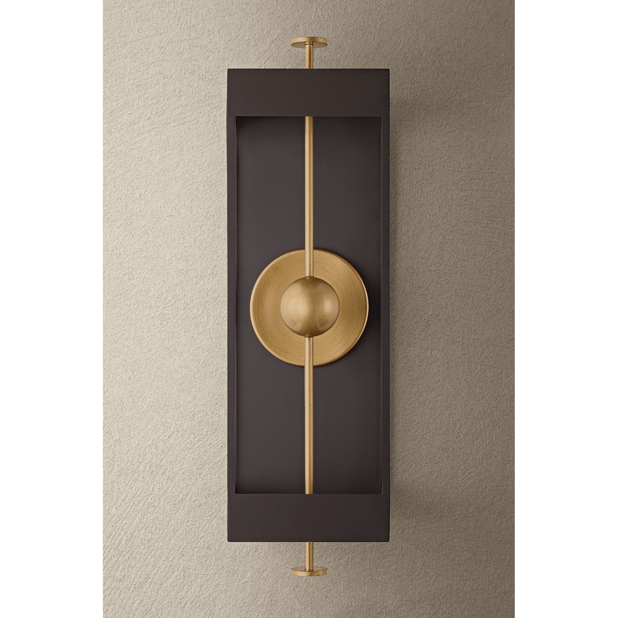 Garvey 1-Light Exterior Wall Sconce in Textured Bronze 10W x 34.25H