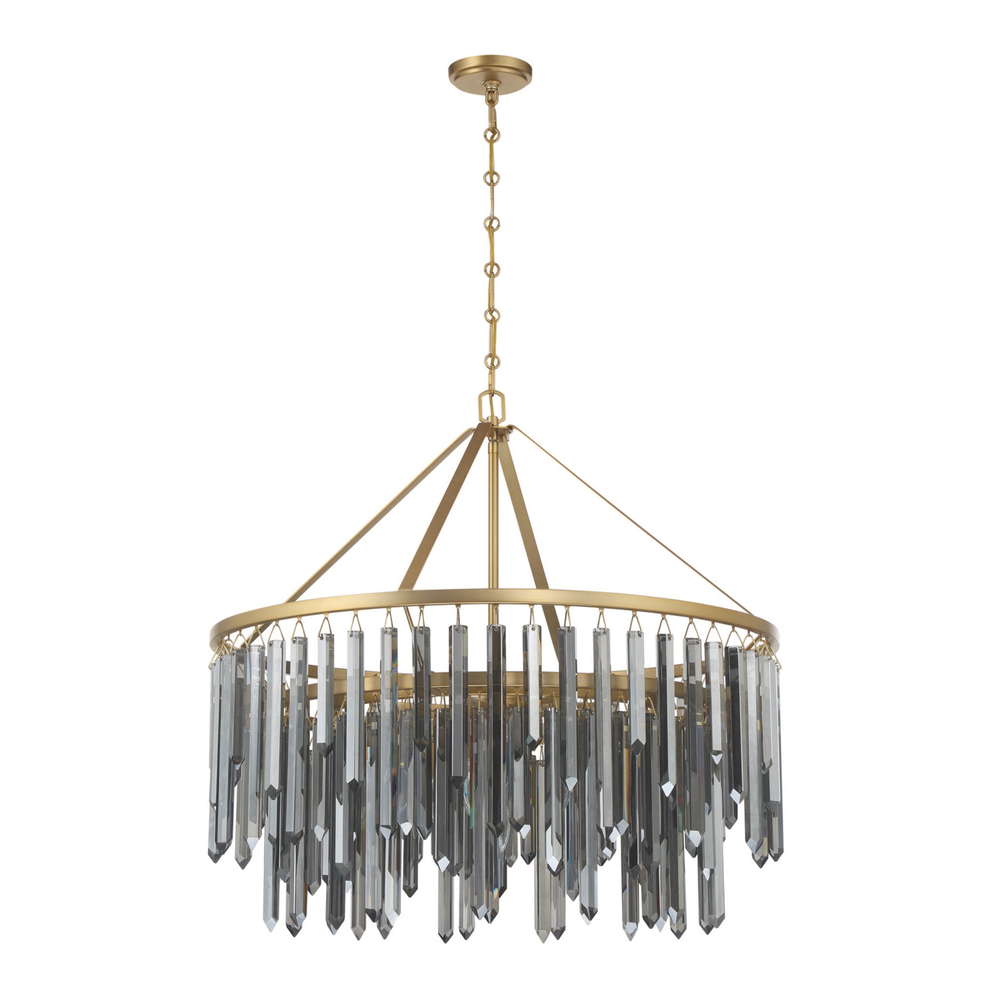 Gemma 32'' Modern Gold Chandelier Black 32"W x 30.75"H x 32"D